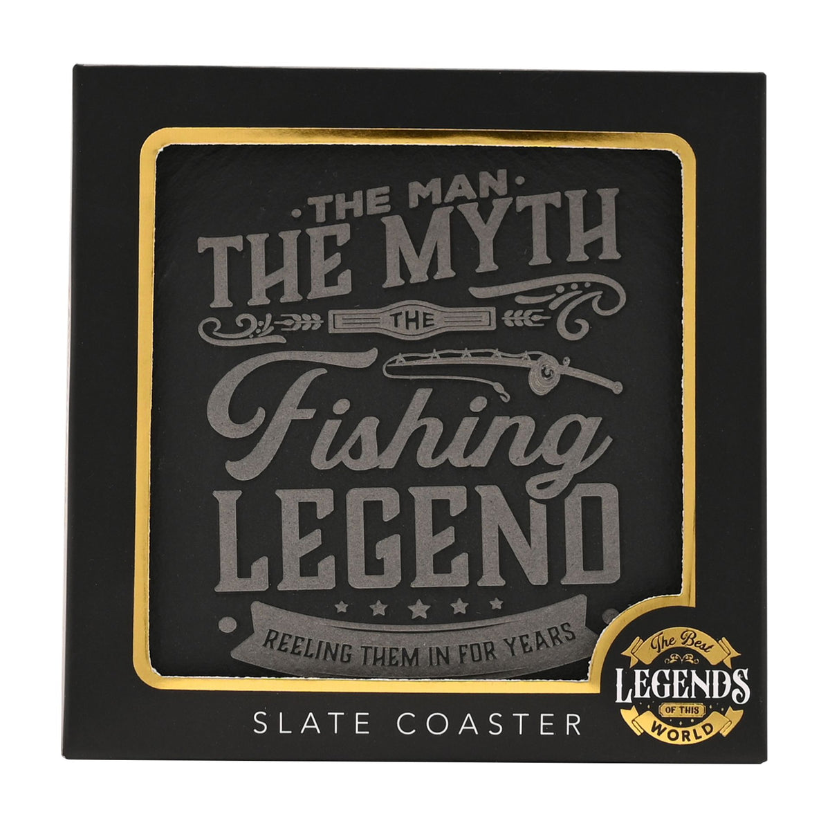 Harvey Makin Legend Slate Coaster - Fishing *(120/100)*