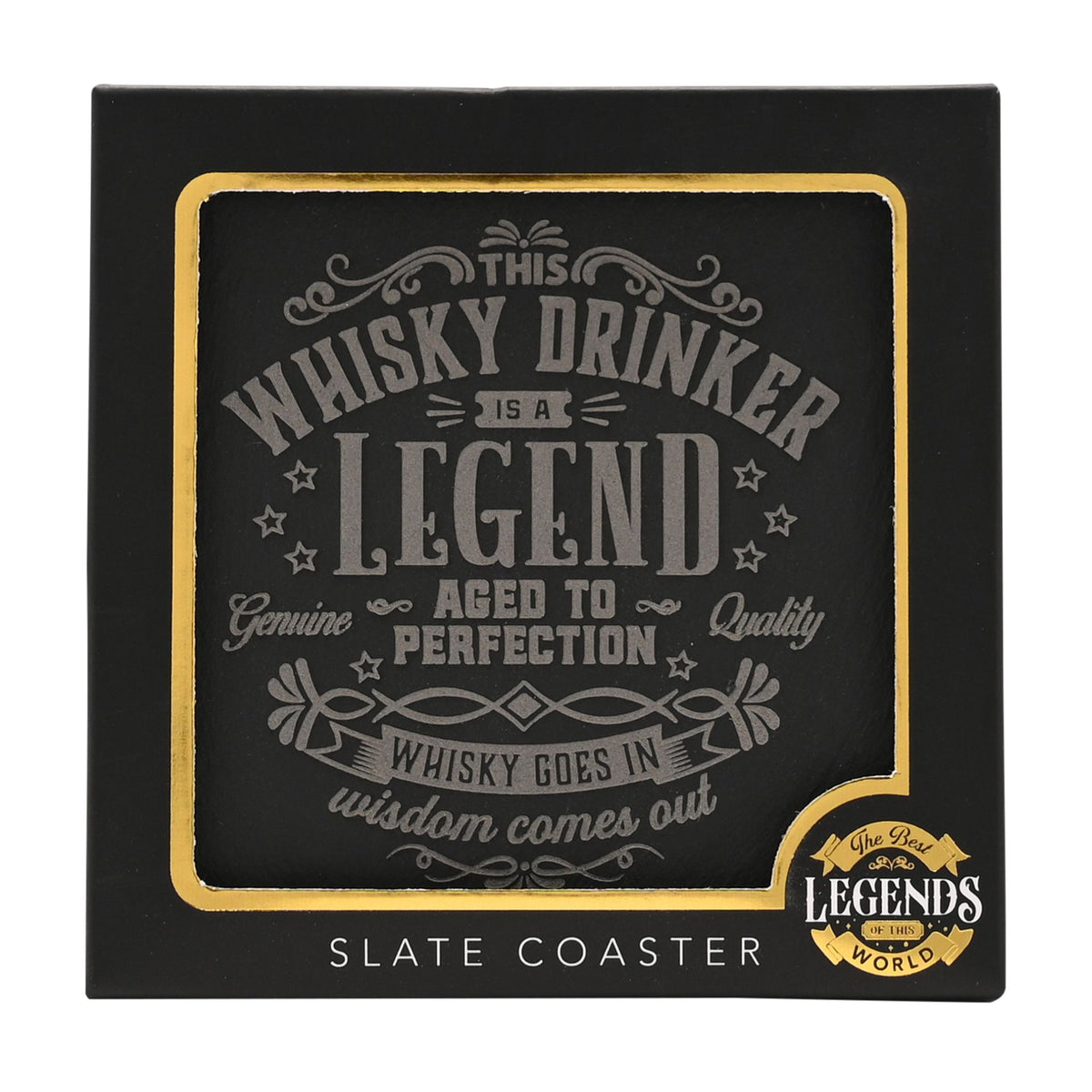 Harvey Makin Legend Slate Coaster - Drinker