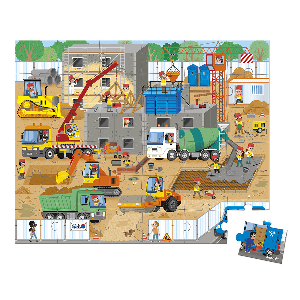 Janod Puzzle Construction Site - 36 pieces