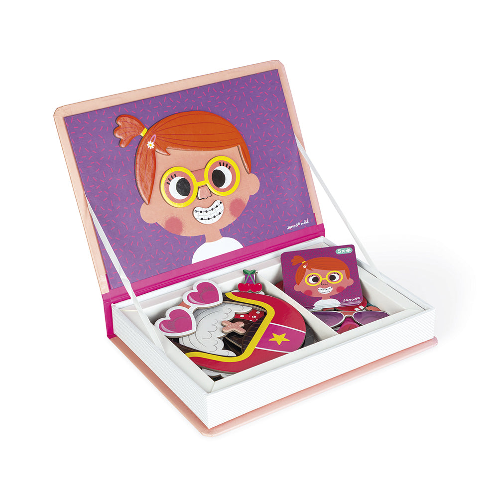 Janod Girl's Crazy Faces Magneti'Book