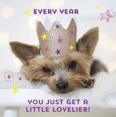 Crowned Dog Beautiful 3D Card