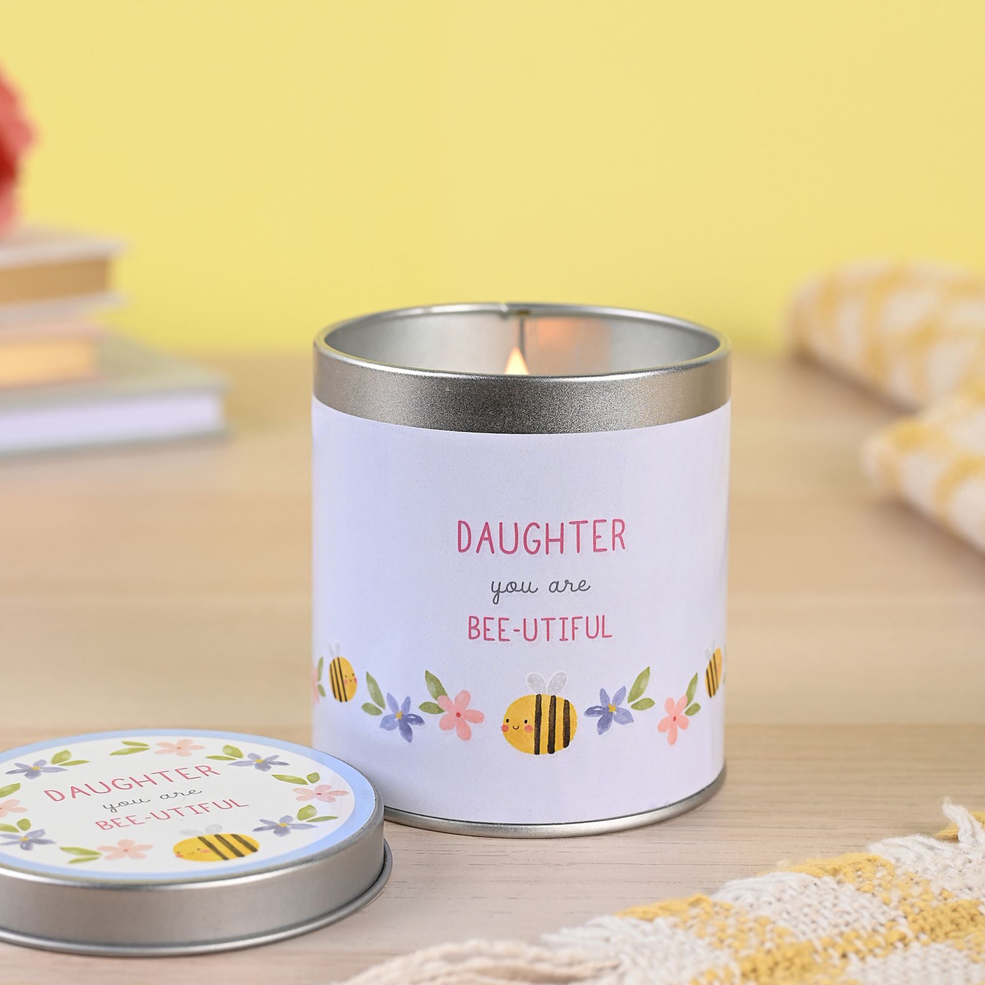 Love Life Tin Candle 8cm x 7.5cm - Daughter