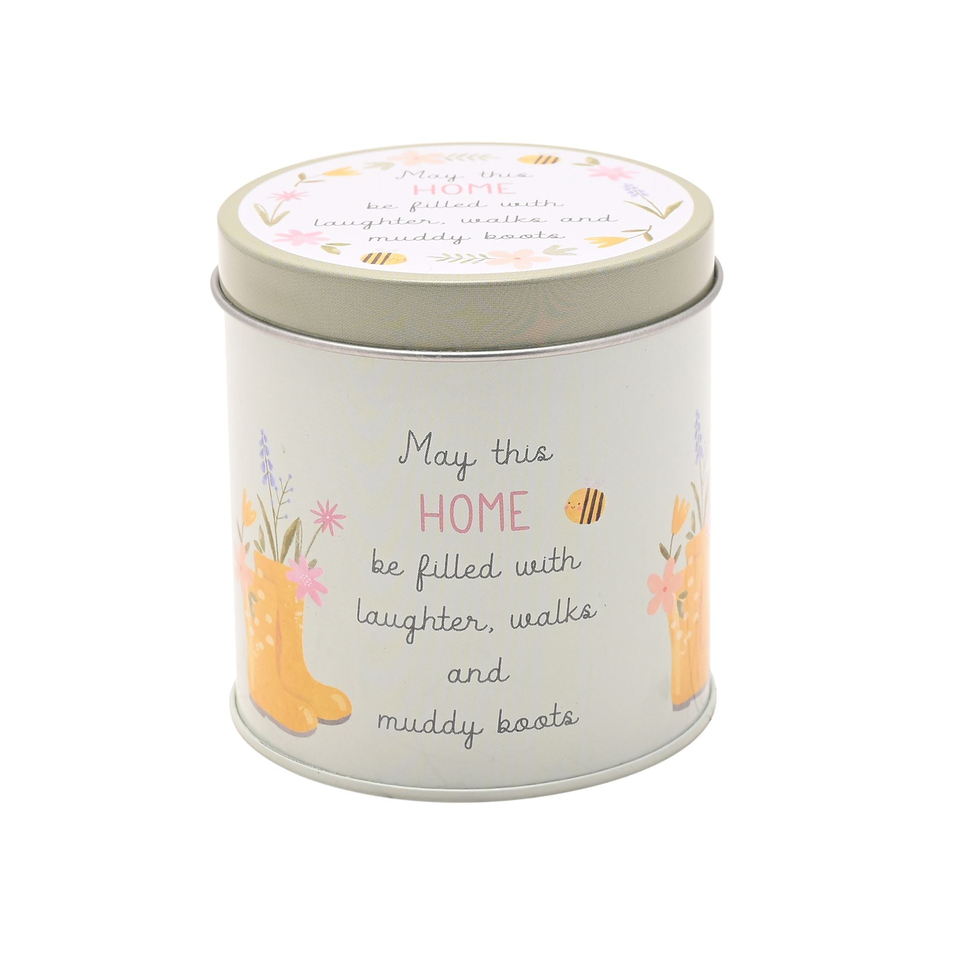 Love Life Tin Candle 8cm x 7.5cm - Home