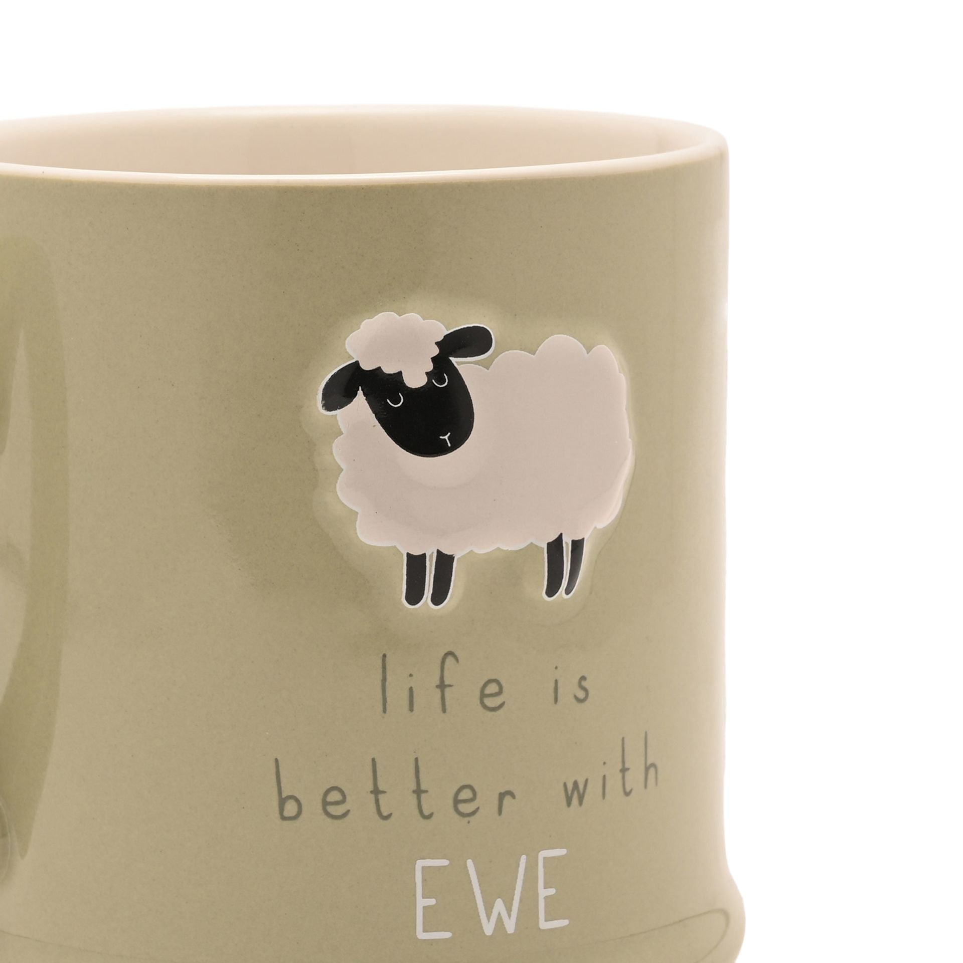 Love Life Embossed Mug - It's Better With Ewe