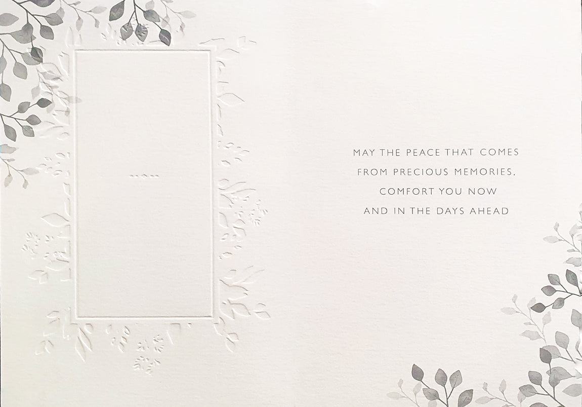 Dad Sympathy Card - Silver Foliage