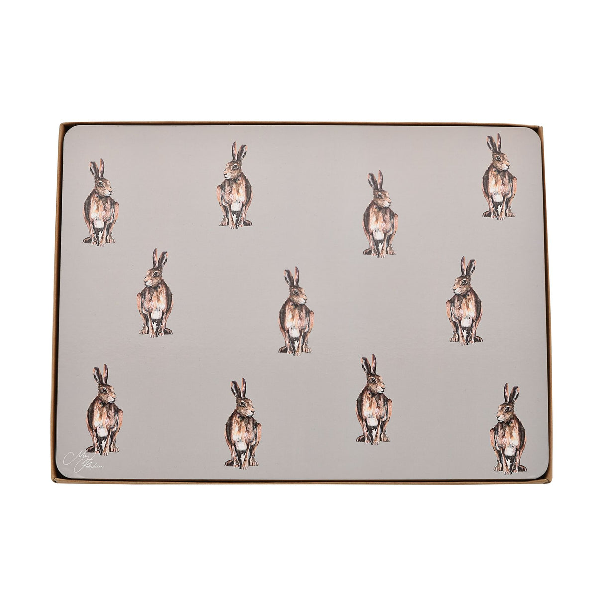 Meg Hawkins Set of 4 Placemats Hare