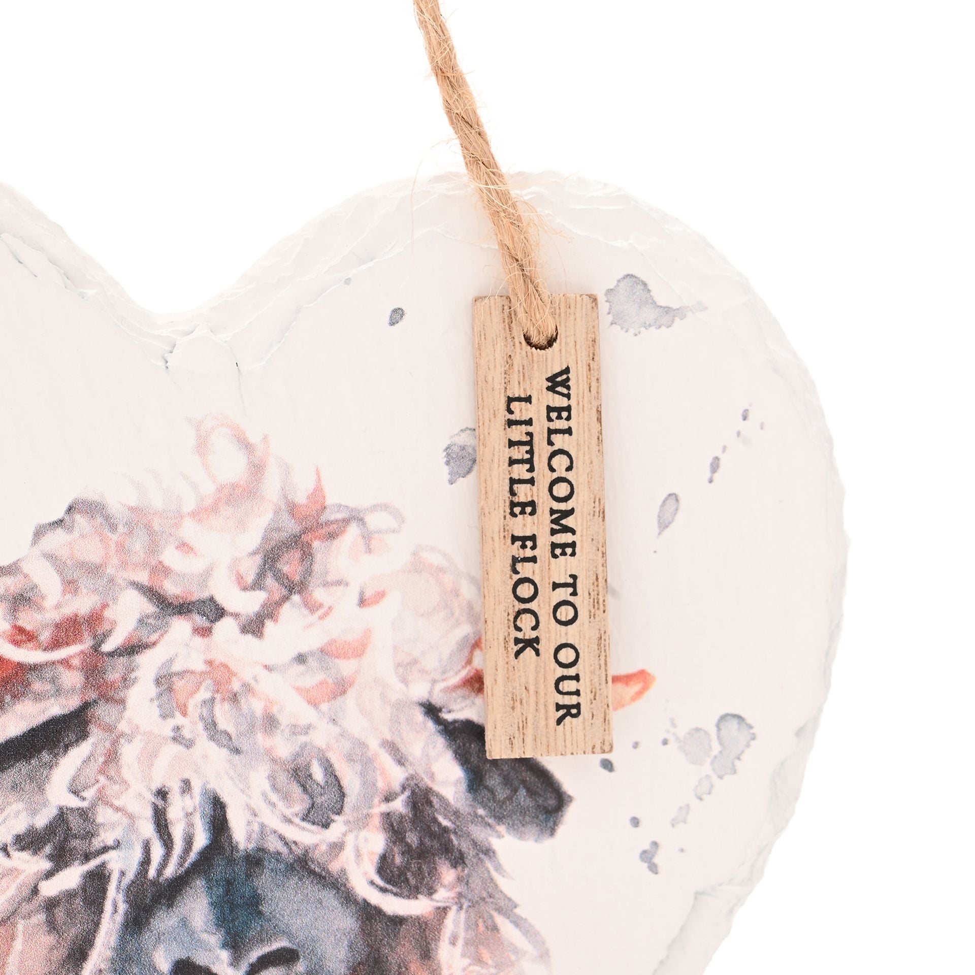 Meg Hawkins Slate Hanging Heart - Sheep