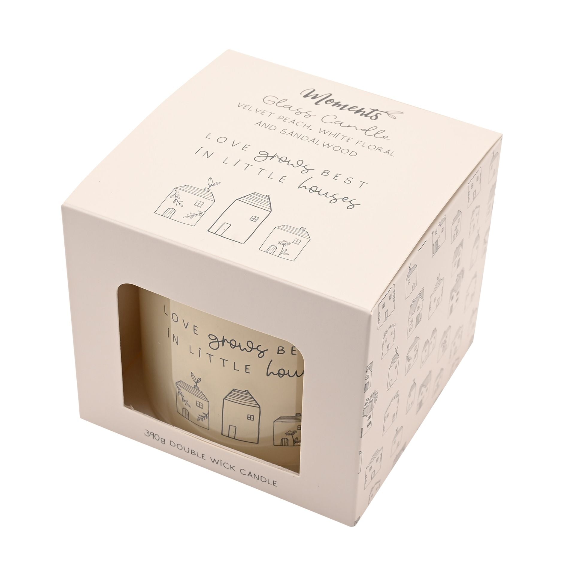 Moments Double Wick Candle 390g - Love
