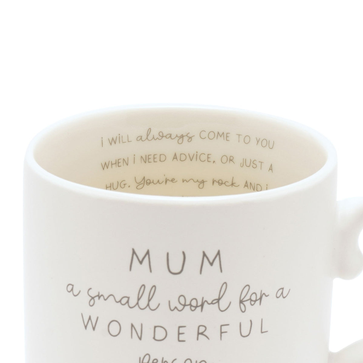 Moments Mug With Inside Words - Mum