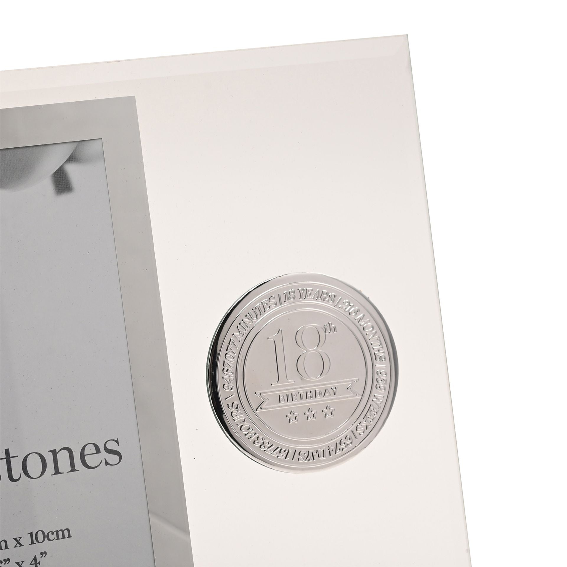 Milestones Glass Frame with Metal Badge 4" x 6" - 18