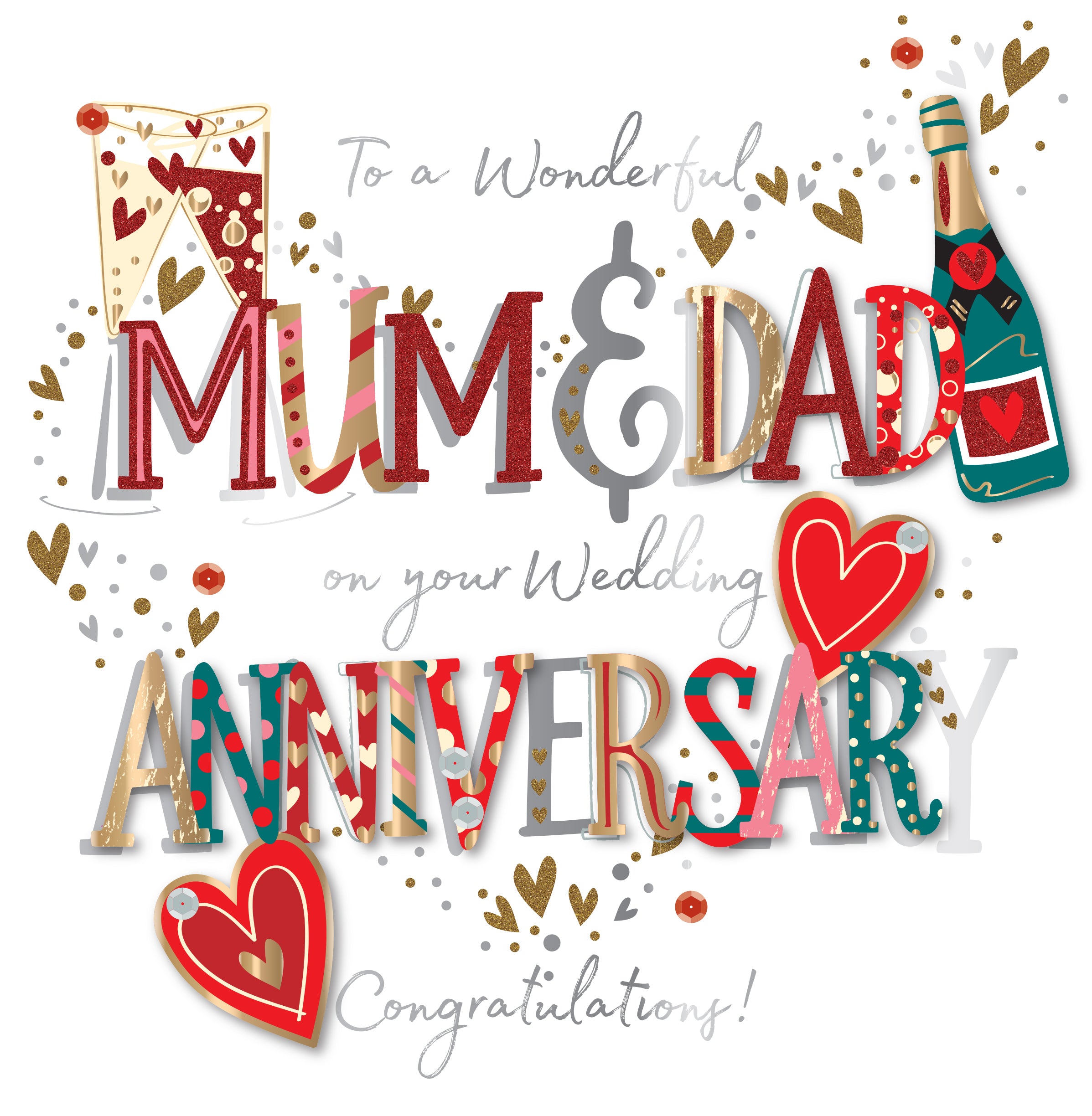 Mum and Dad Wedding Anniversary Card