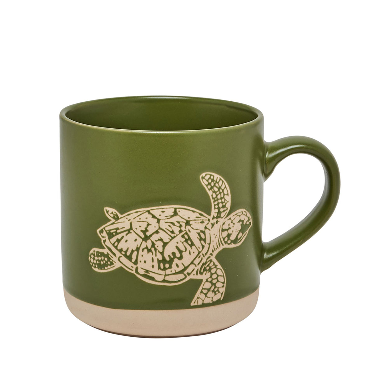 Naturecraft Turtle Ceramic Wax Resistant Mug Evergreen