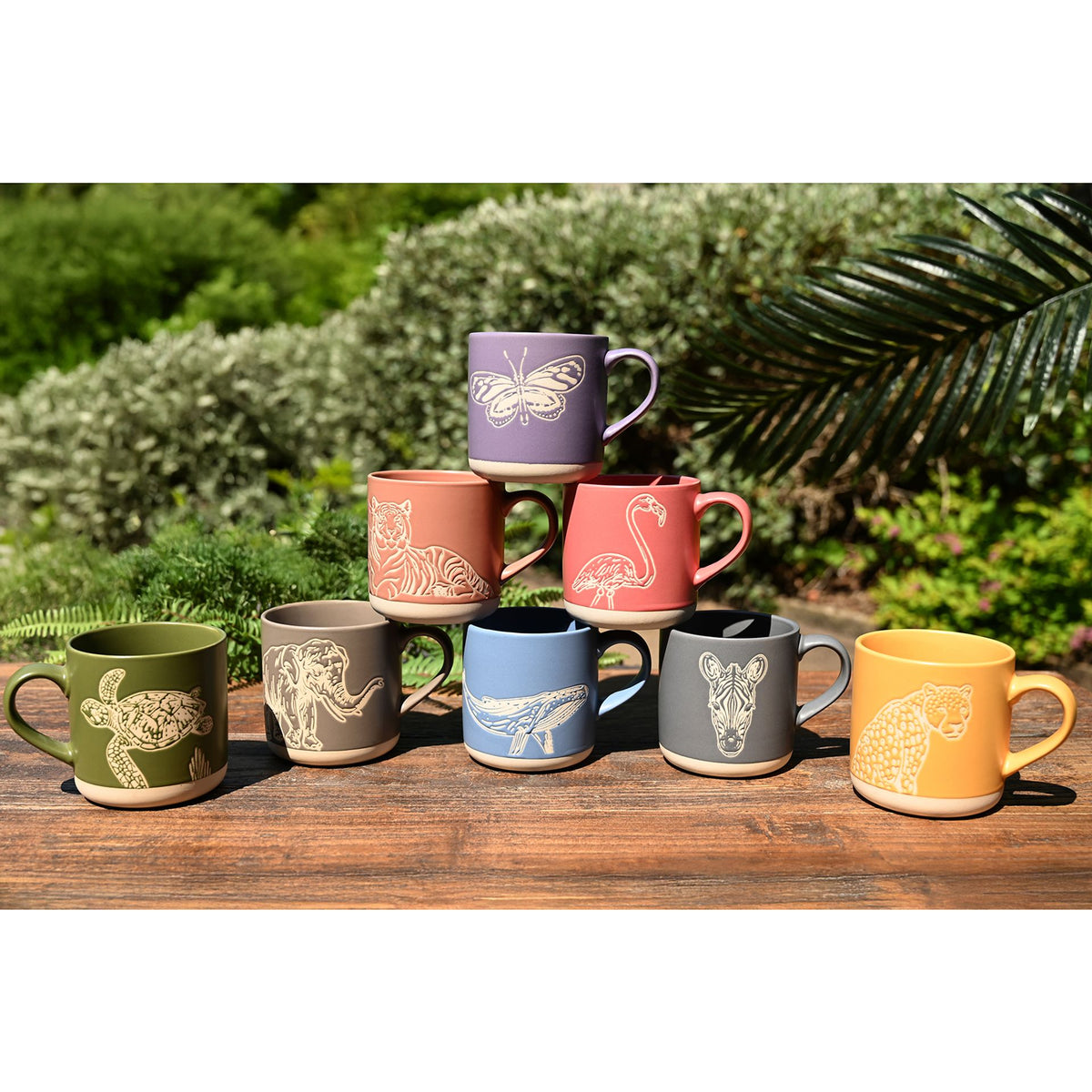 Naturecraft Elephant Ceramic Wax Resistant Mug Stone