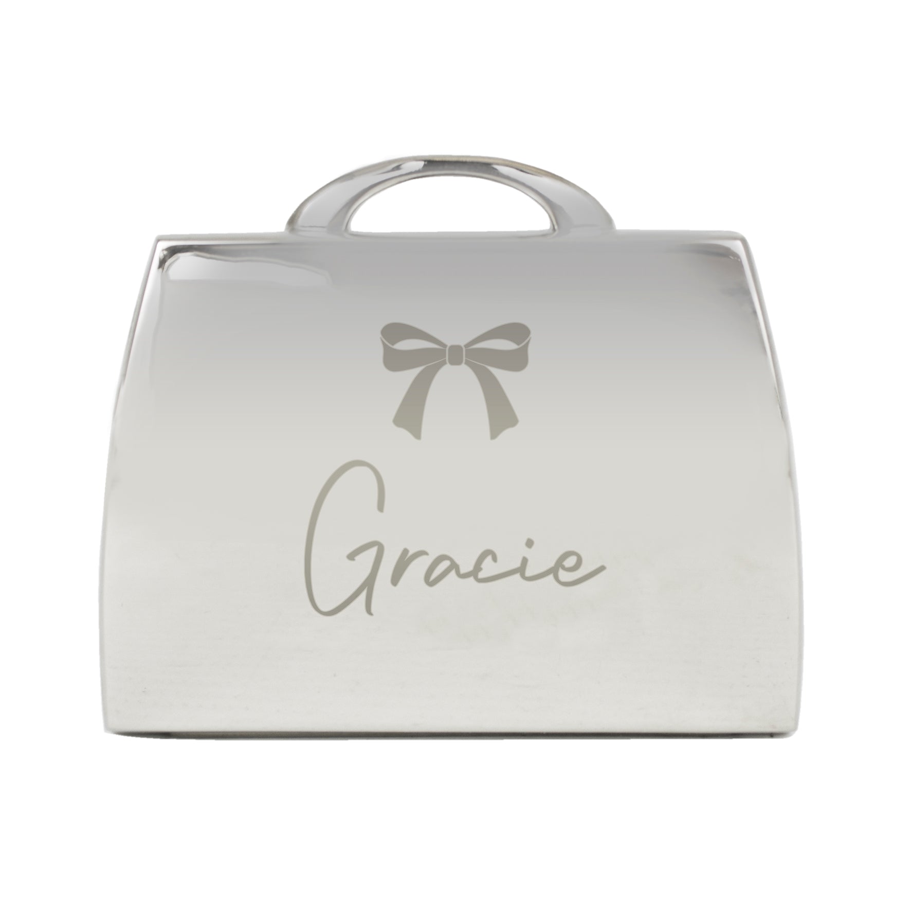 Personalised Bow Handbag Compact Mirror