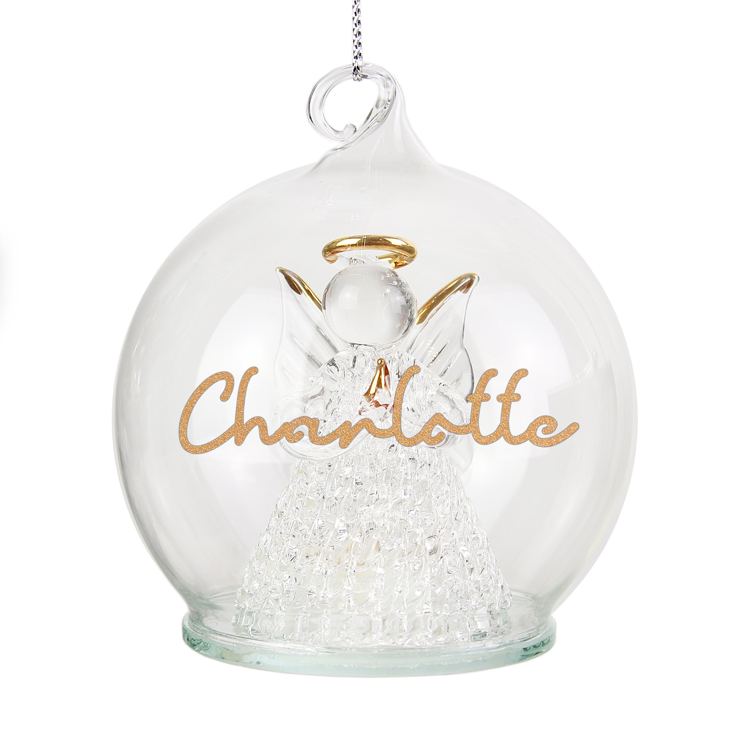 Personalised Christmas LED Angel Bauble