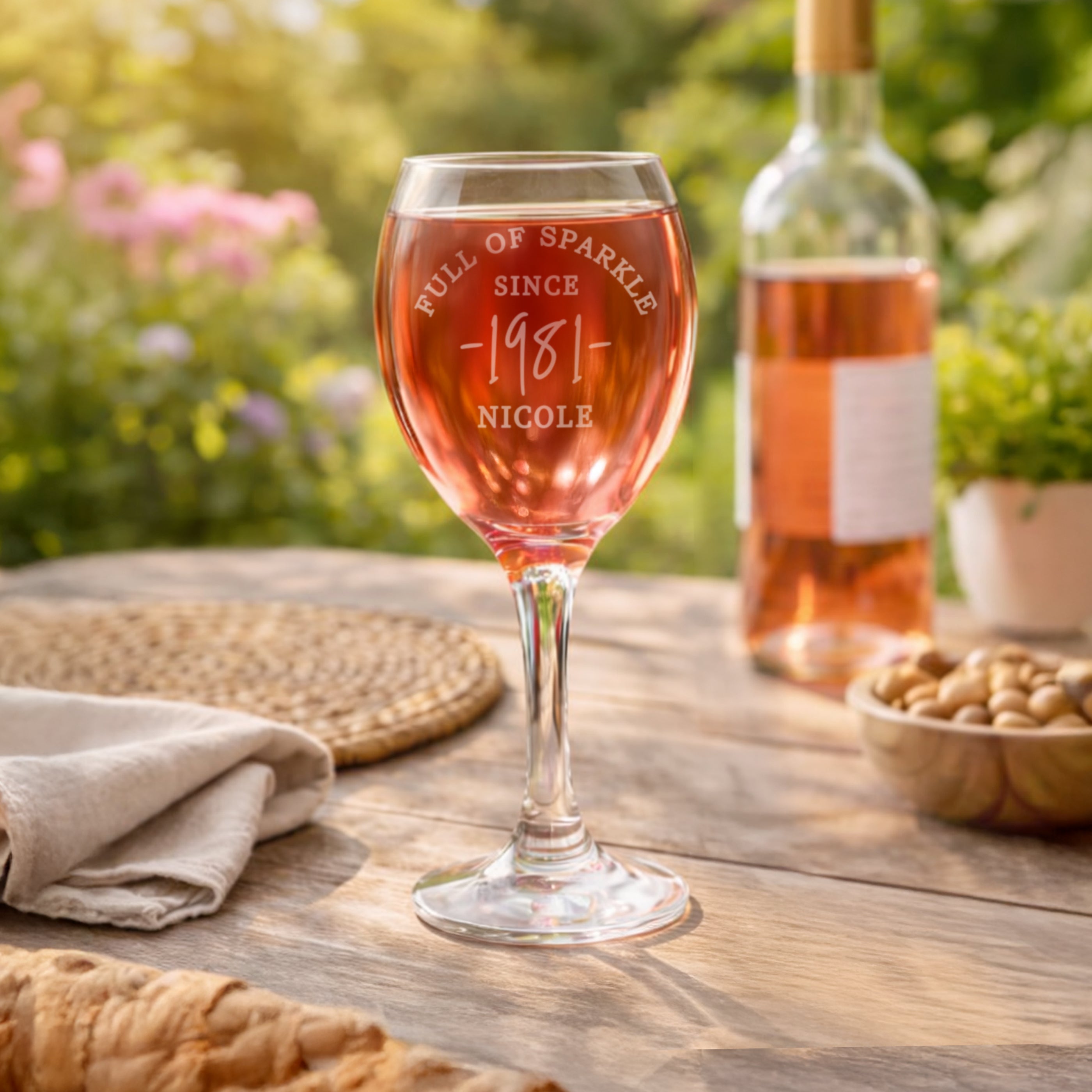 Personalised Since Wine Glass