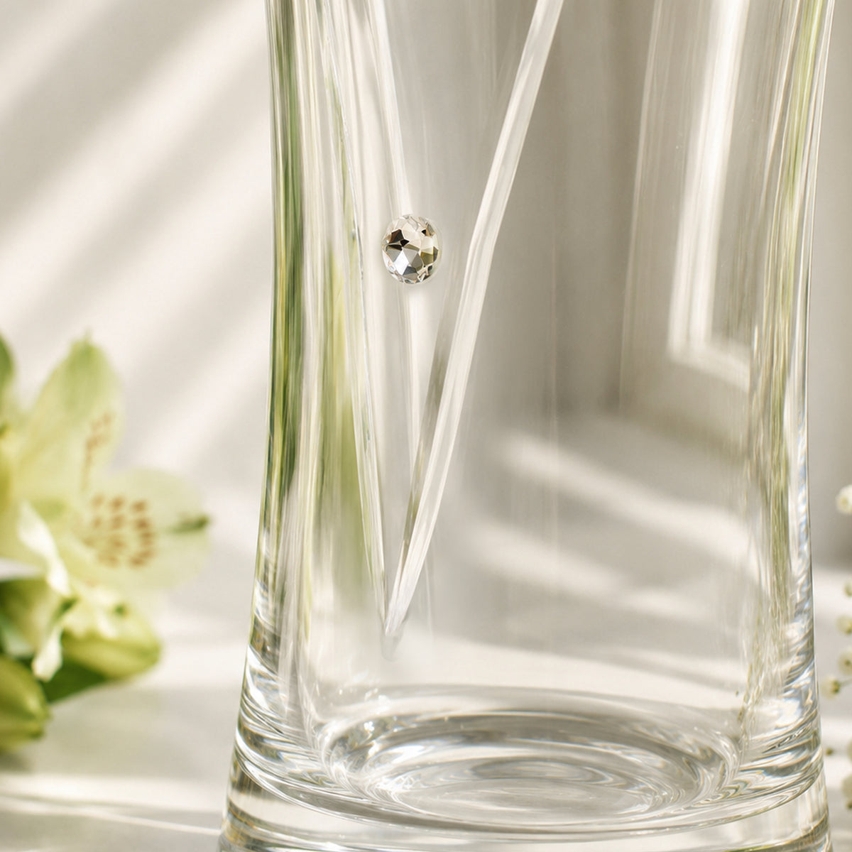 Personalised Ruby Anniversary Large Hand Cut Diamond Effect Heart Vase