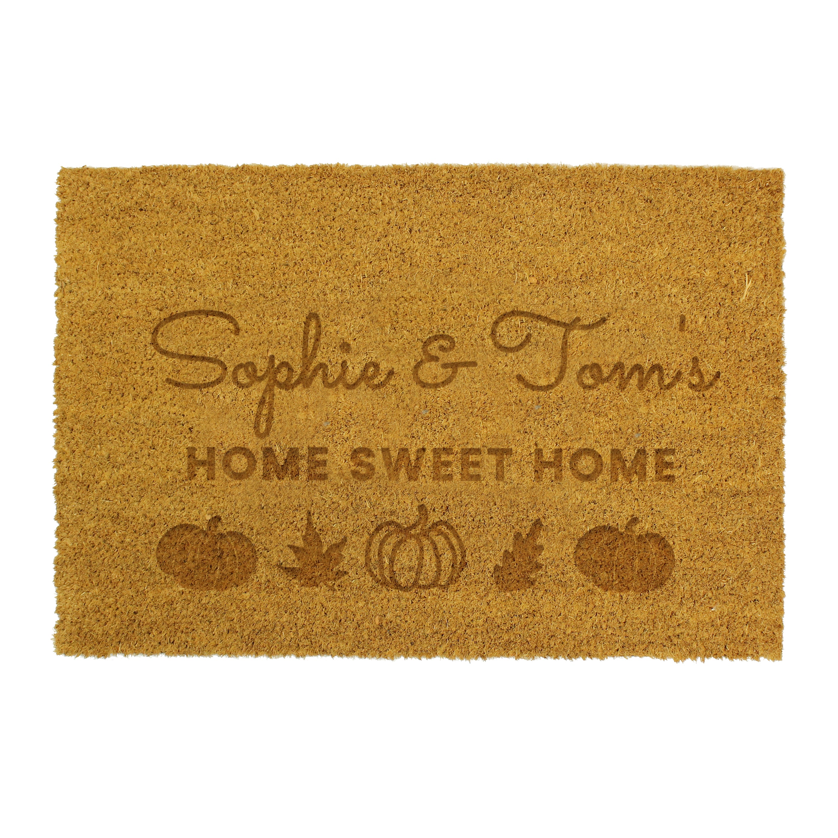 Personalised Pumpkin Rectangle Doormat