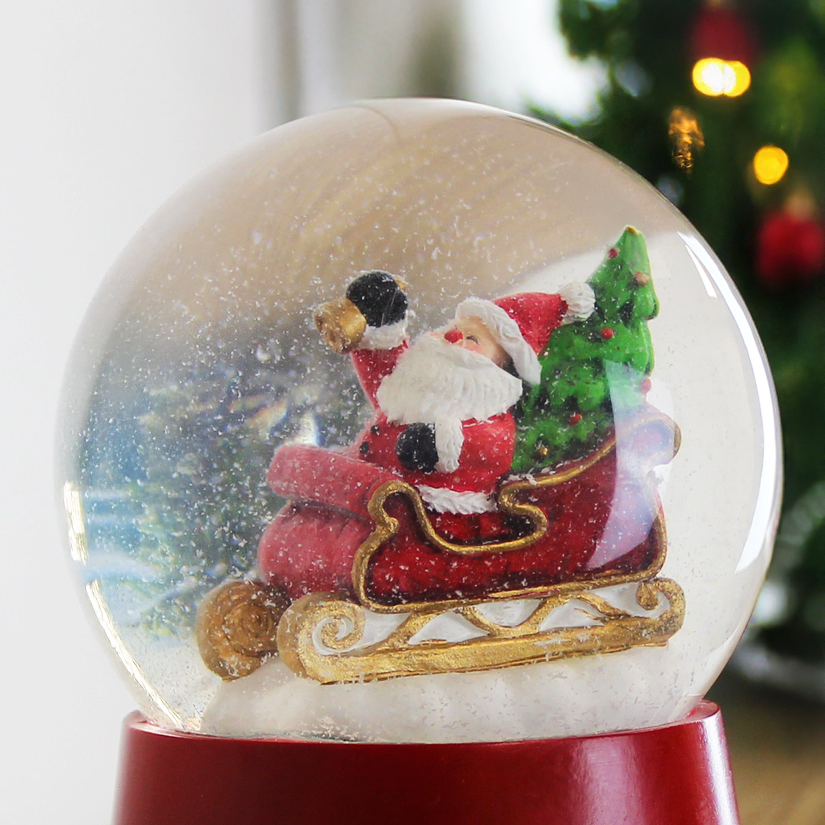 Personalised Message Musical Santa Globe