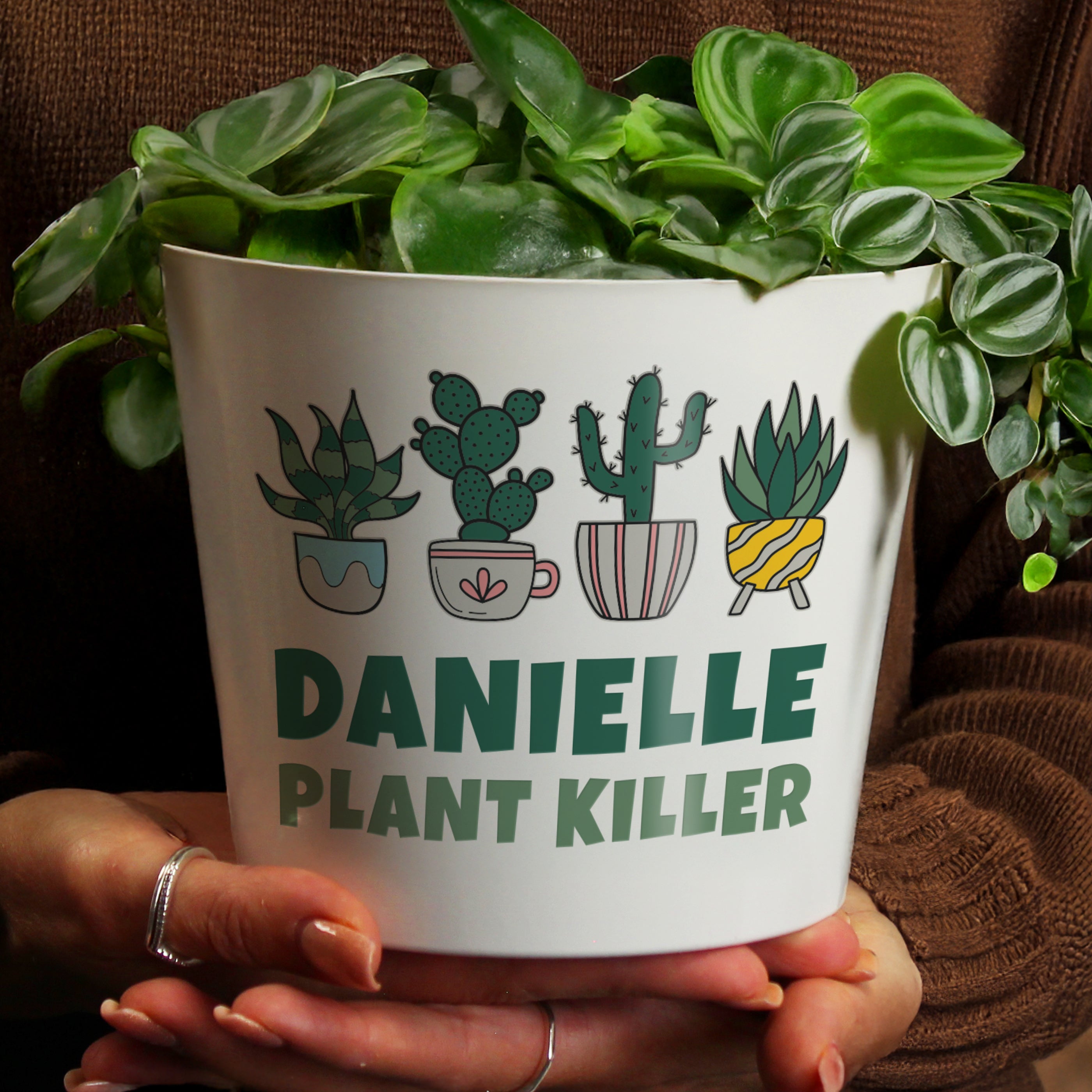 Personalised Big Text Large Plant Pot