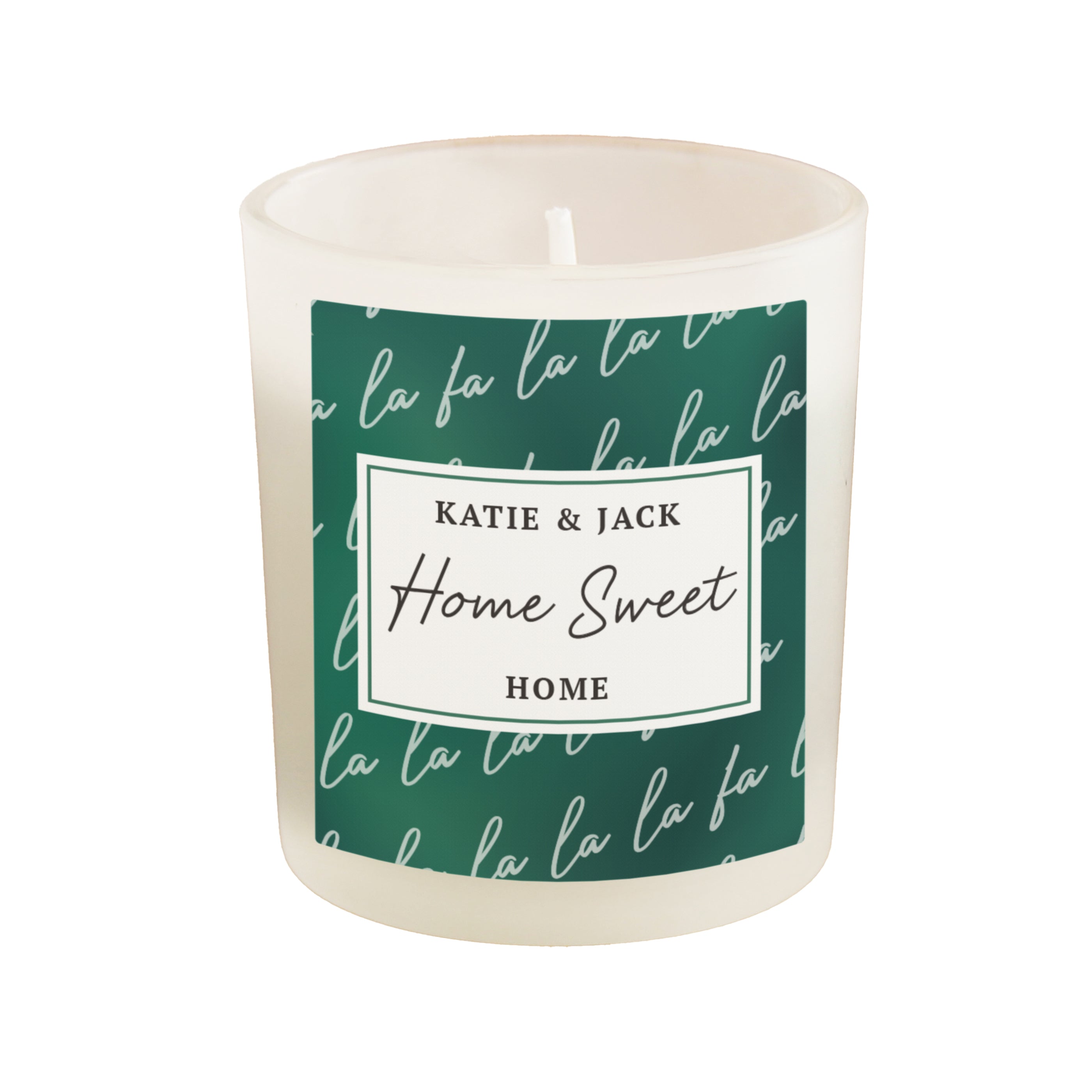 Personalised Fa La La Candle Jar