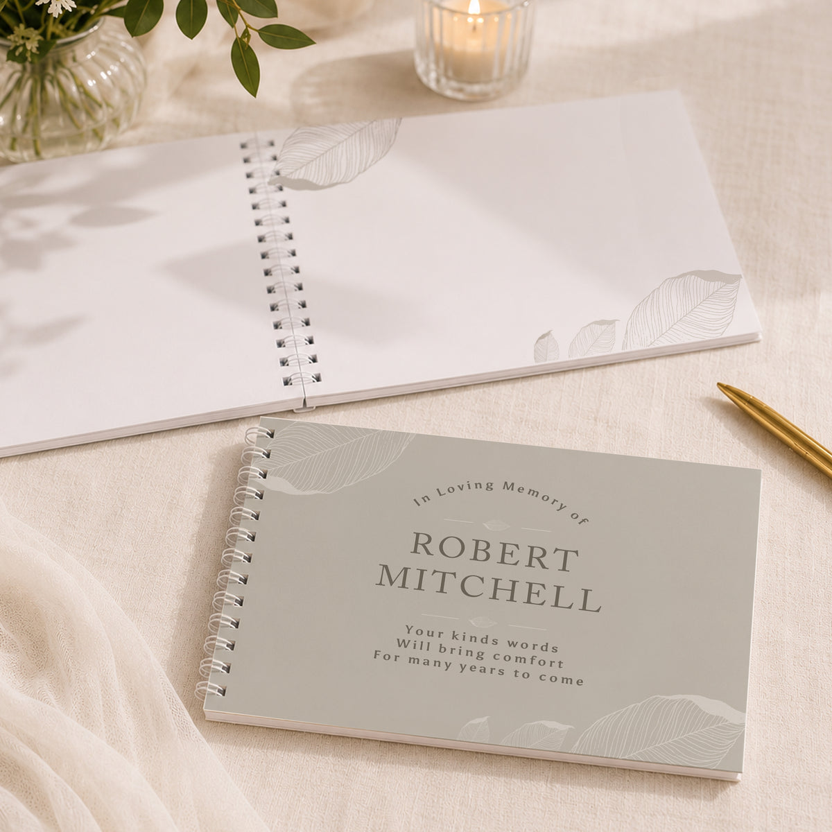 Personalised Memorial Guest Book