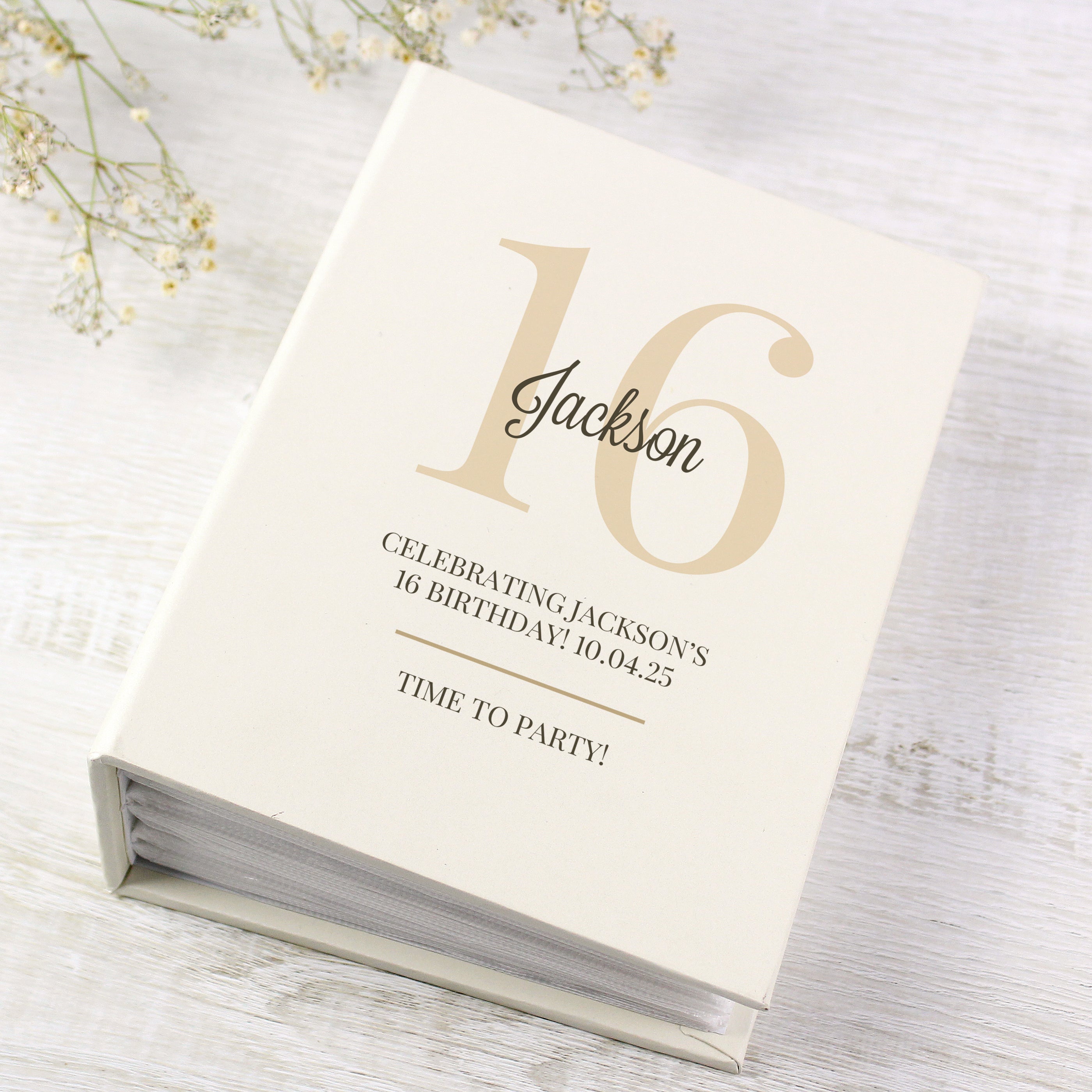 Personalised Big Birthday 6x4 Photo Album with Sleeves