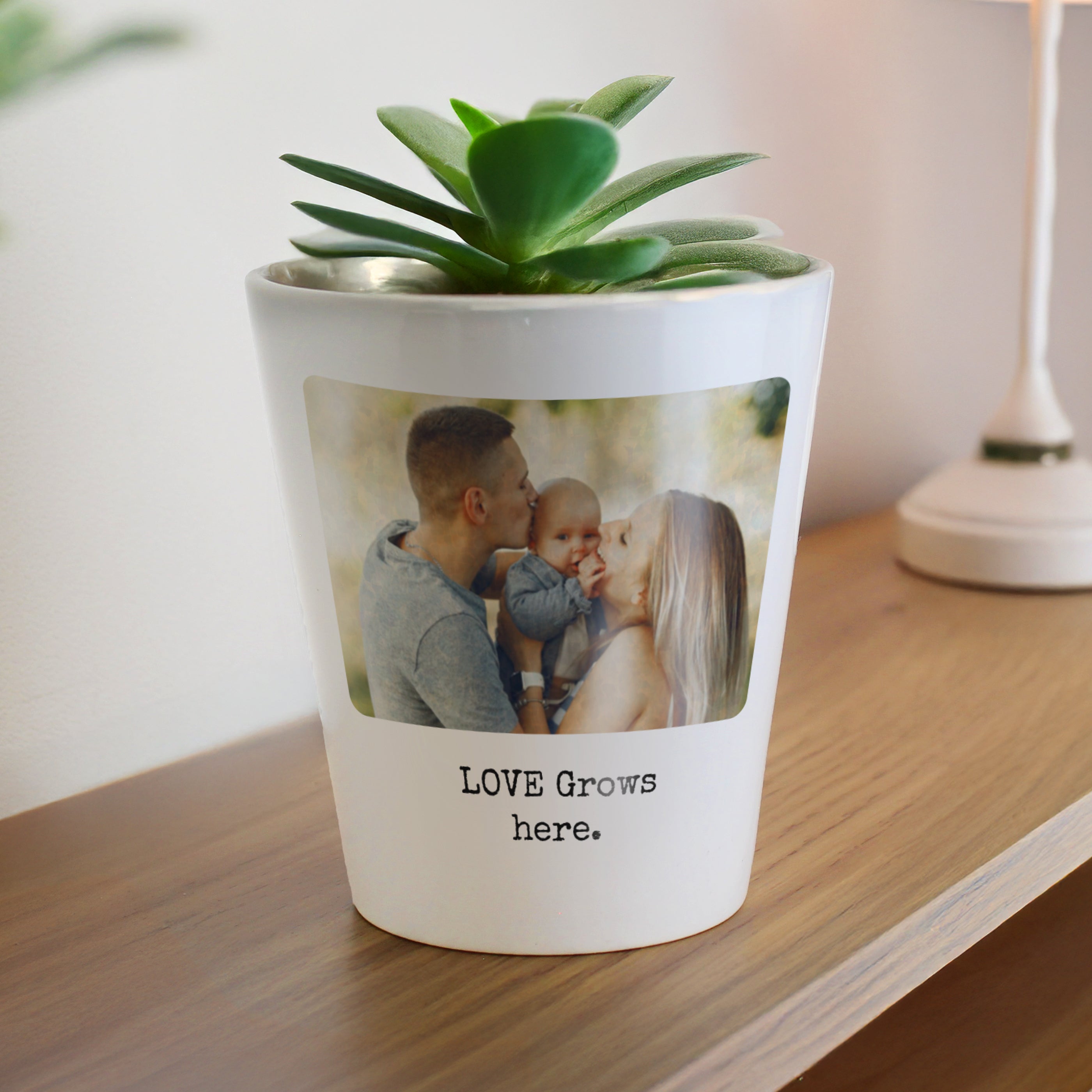 Personalised Photo Upload Plant Pot
