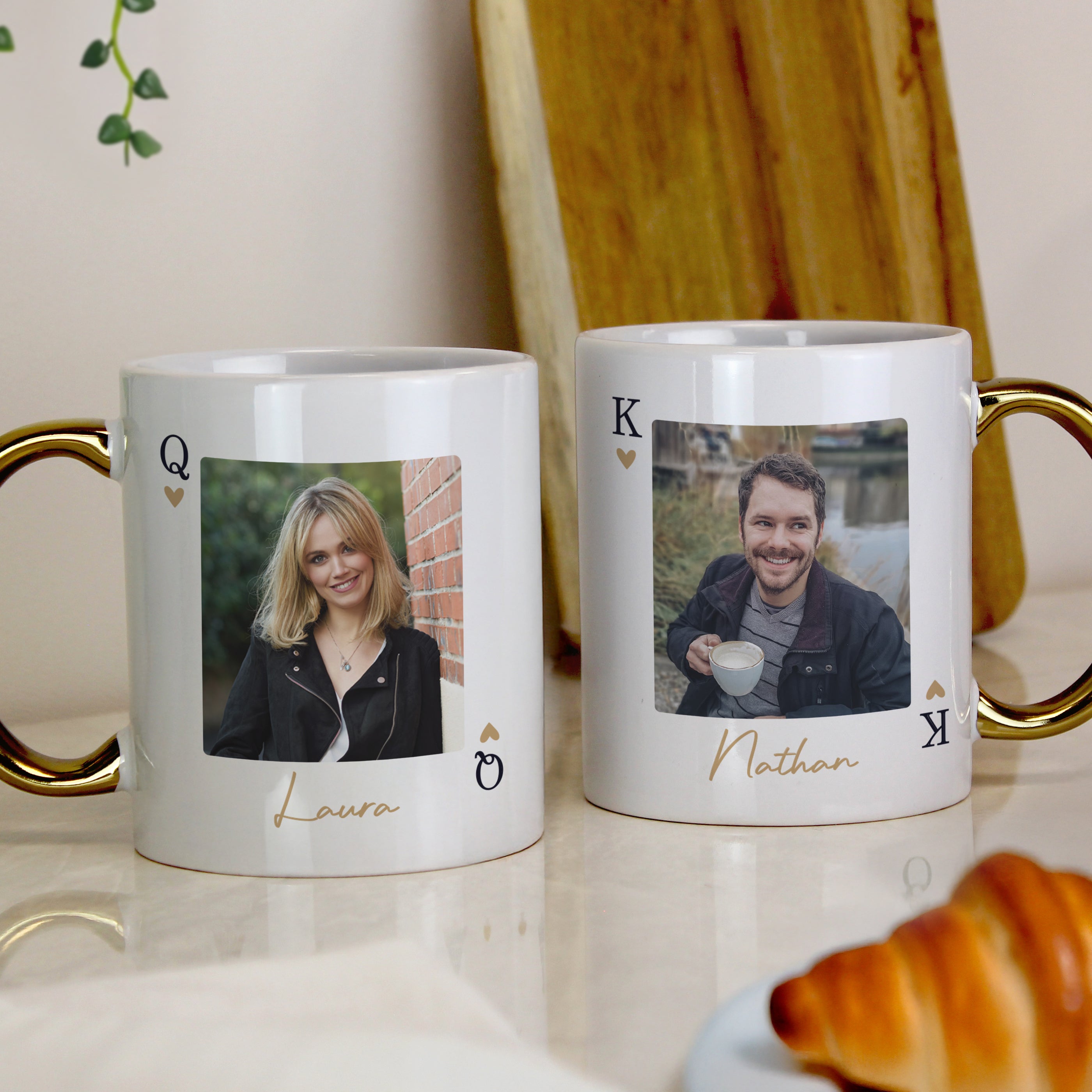 Personalised Photo Upload Queen Gold Handle Mug