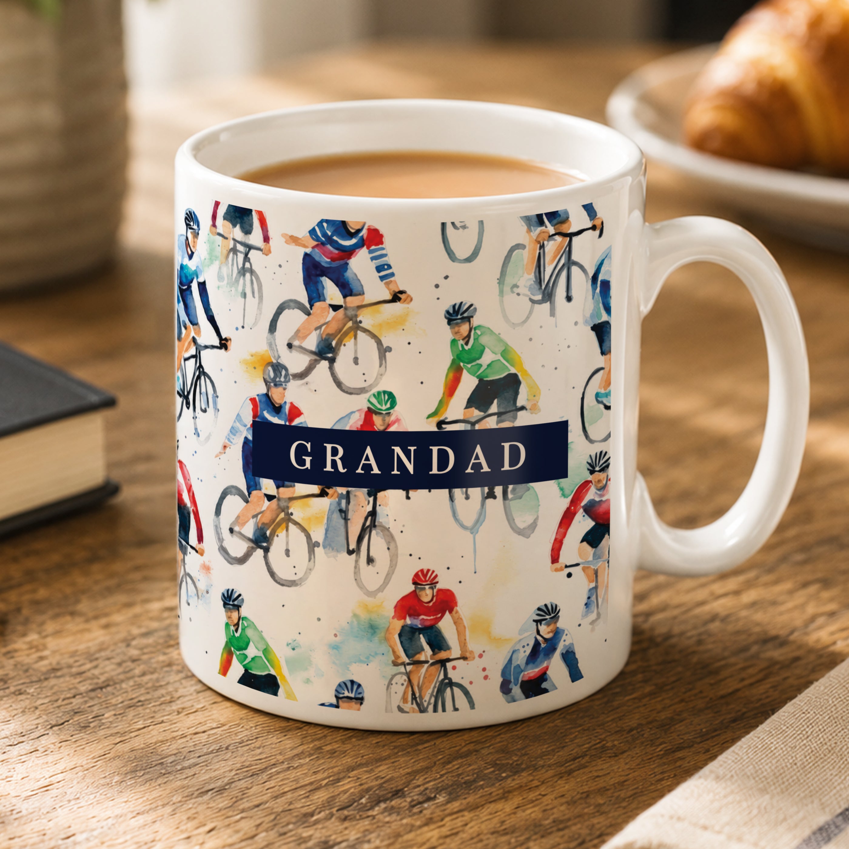 Personalised Cyclist Icons Mug