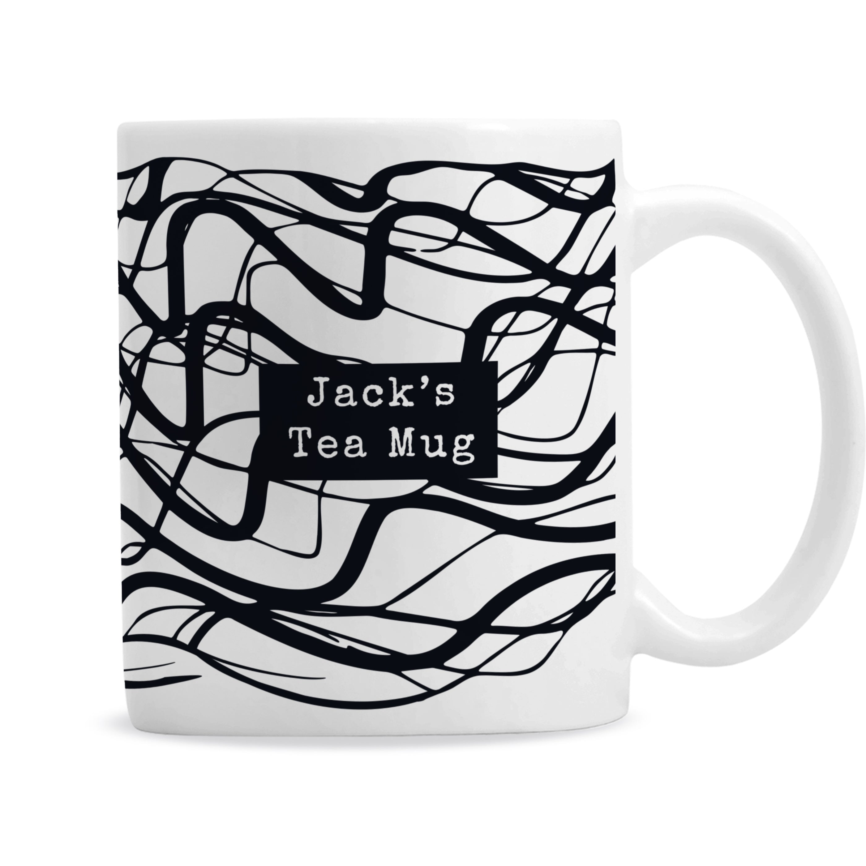 Personalised Black Pattern Mug