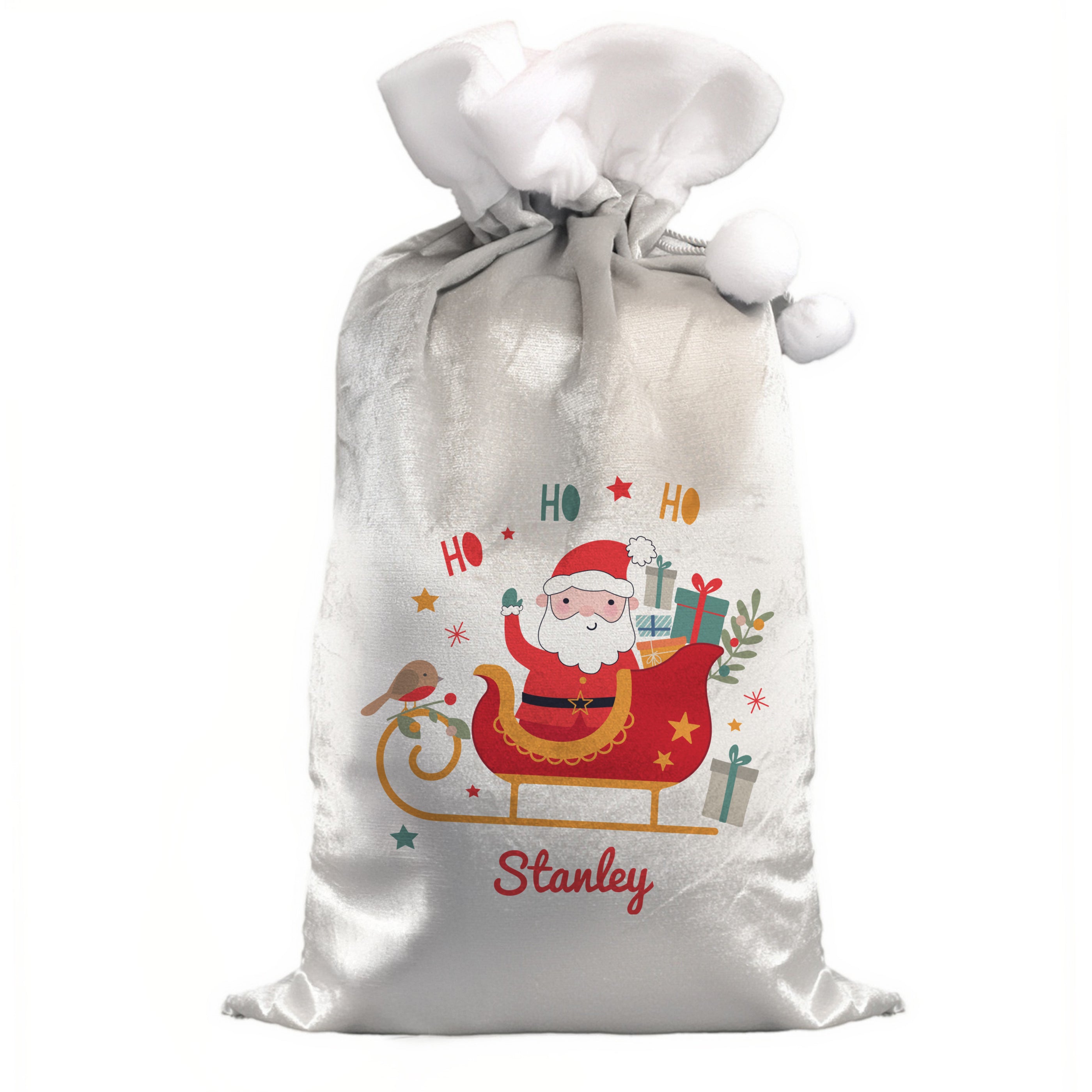 Personalised Santa Sleigh Christmas Sack