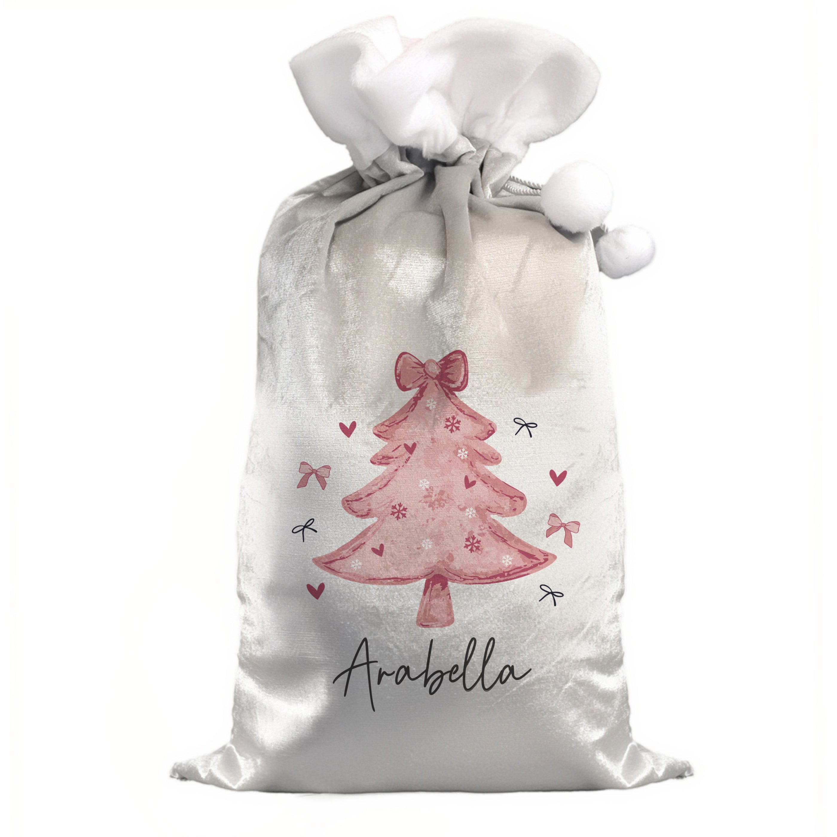 Personalised Pink Christmas Tree Sack