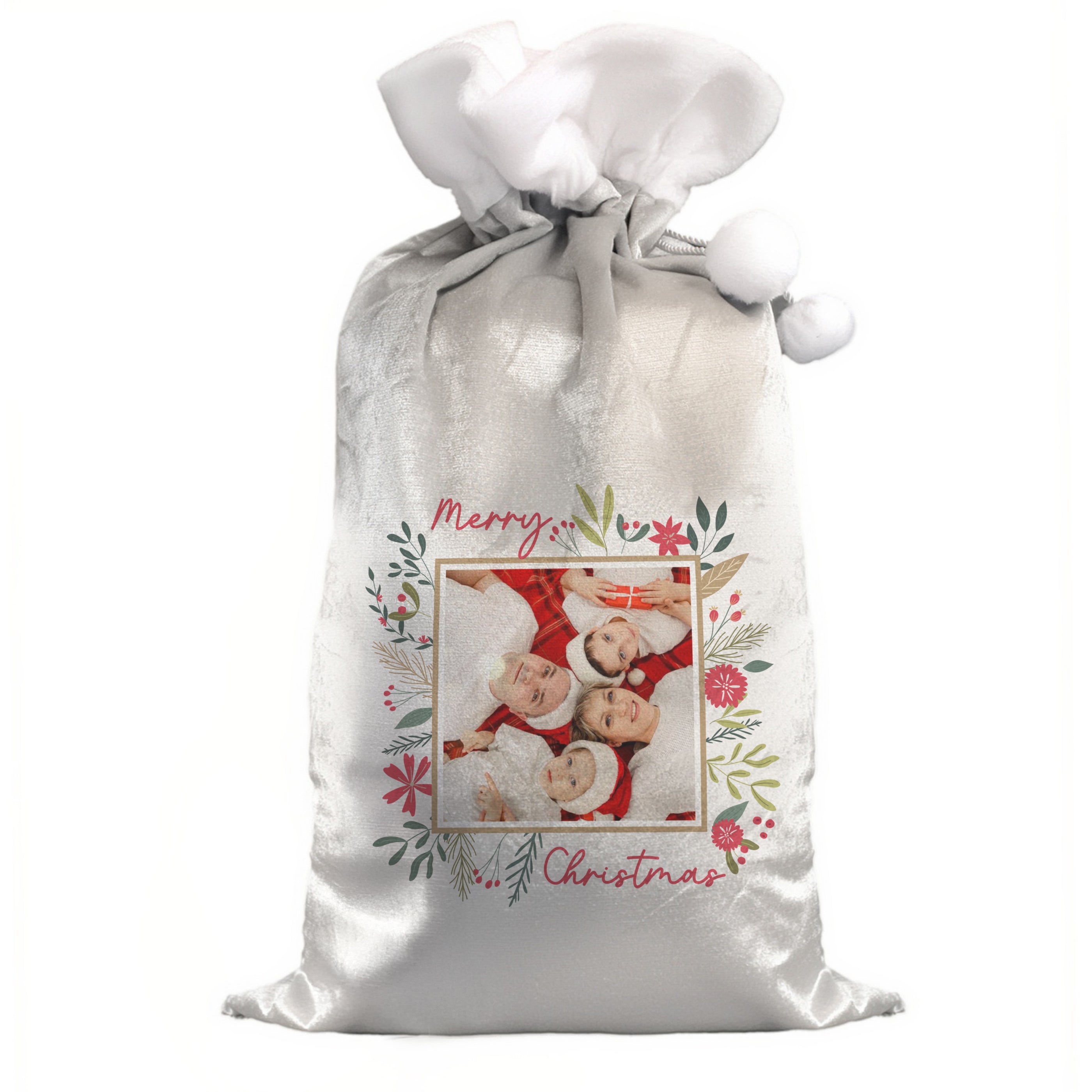 Personalised Photo Upload Christmas Sack