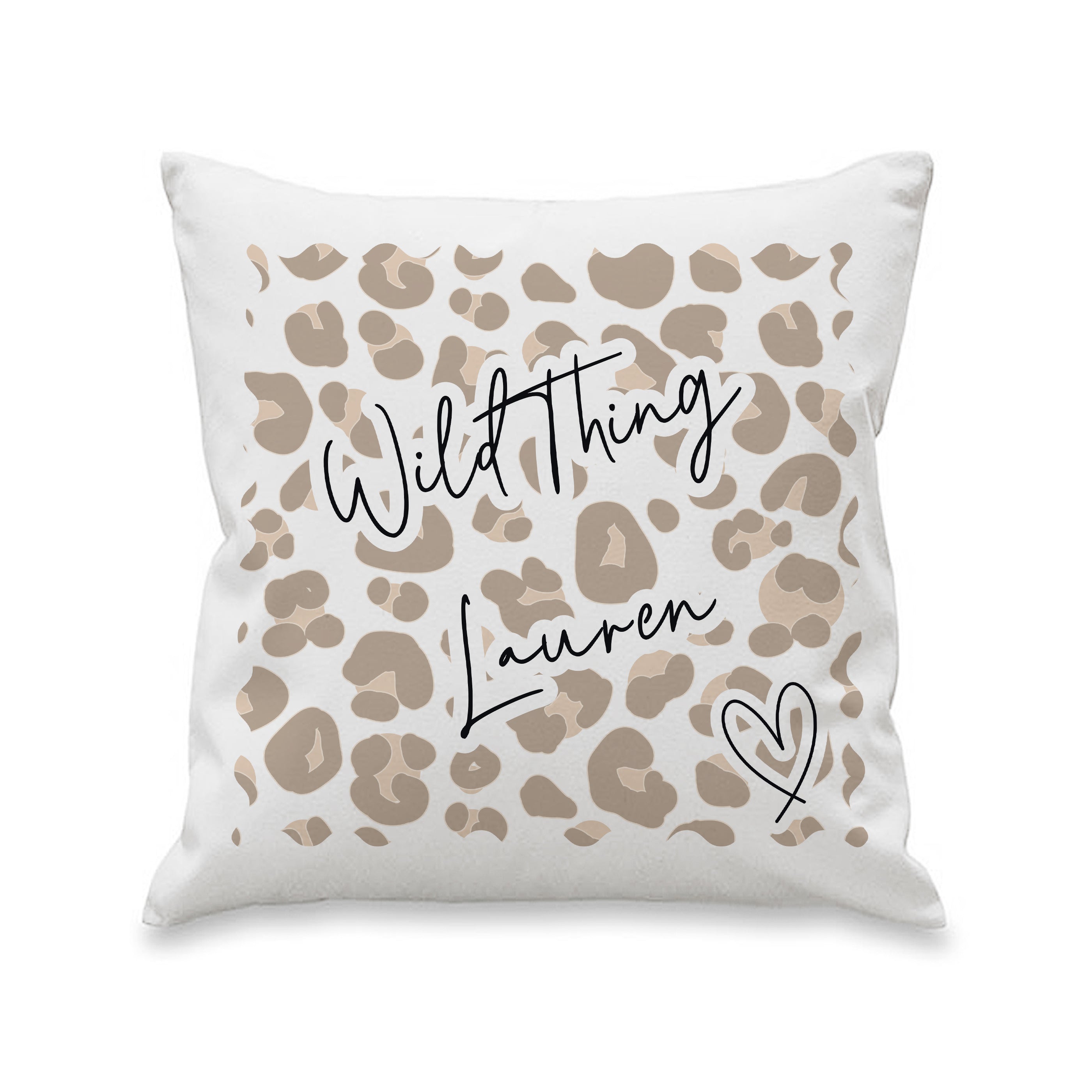 Personalised Leopard Print Cushion