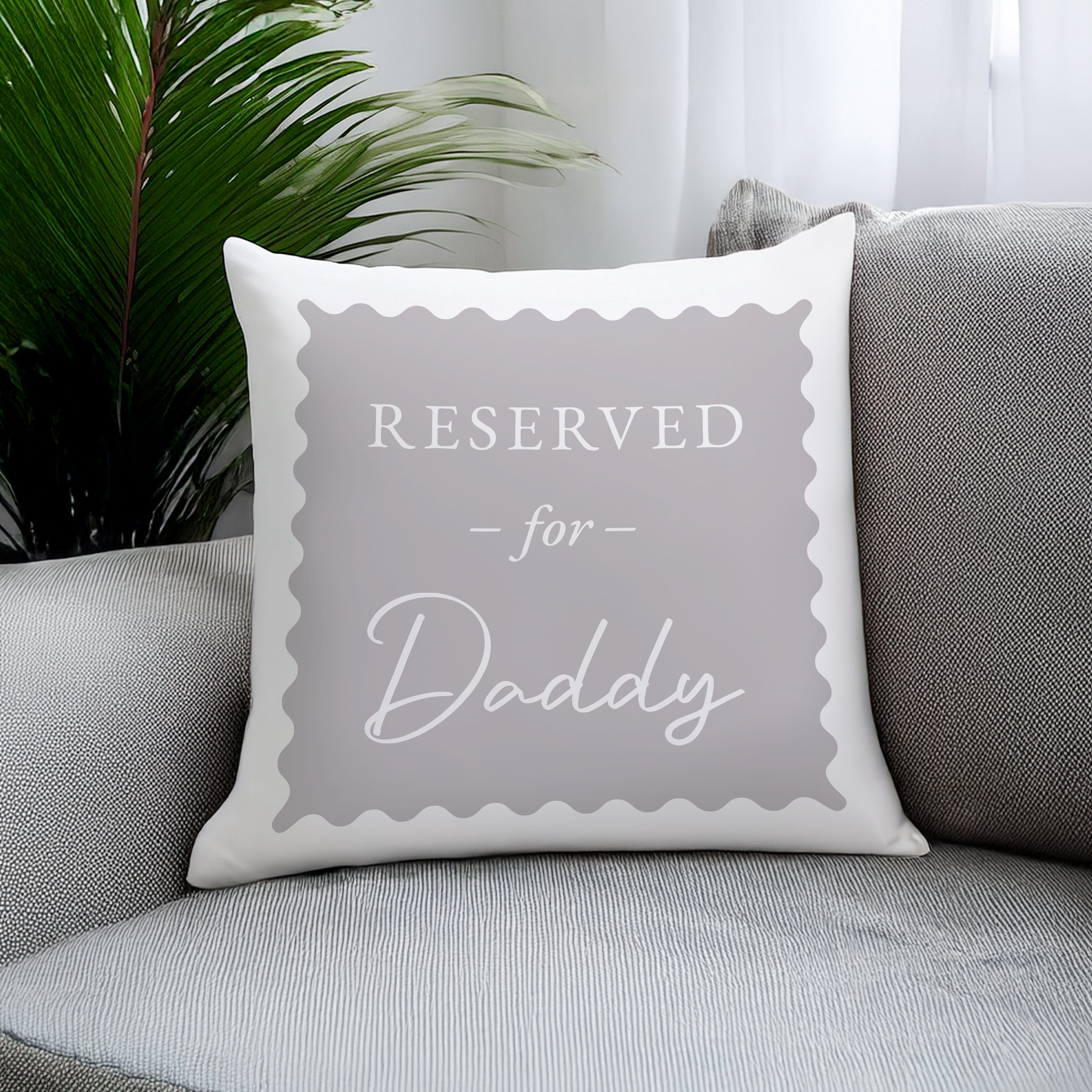 Personalised Grey Reserved For Cushion