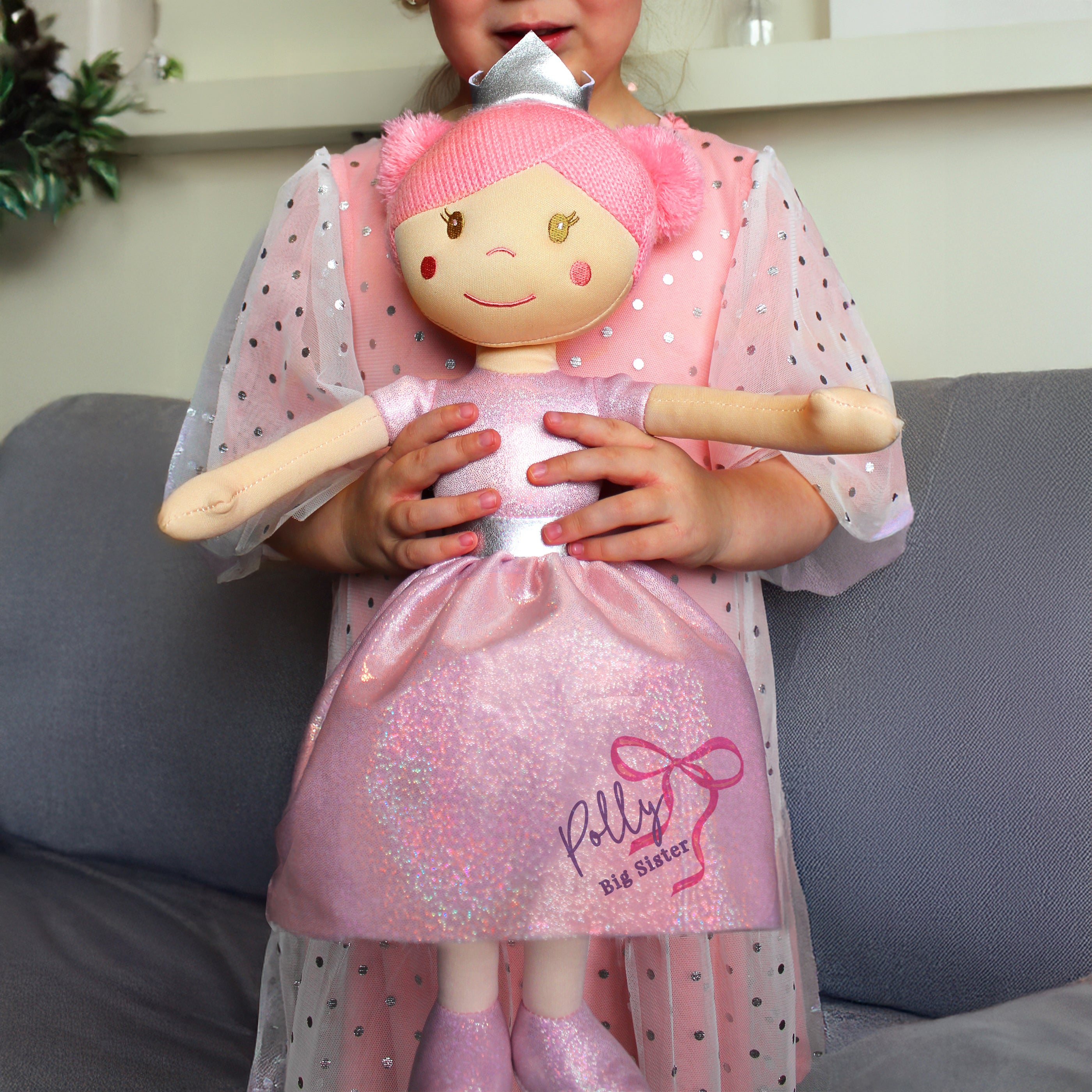 Personalised Bow Princess Rag Doll