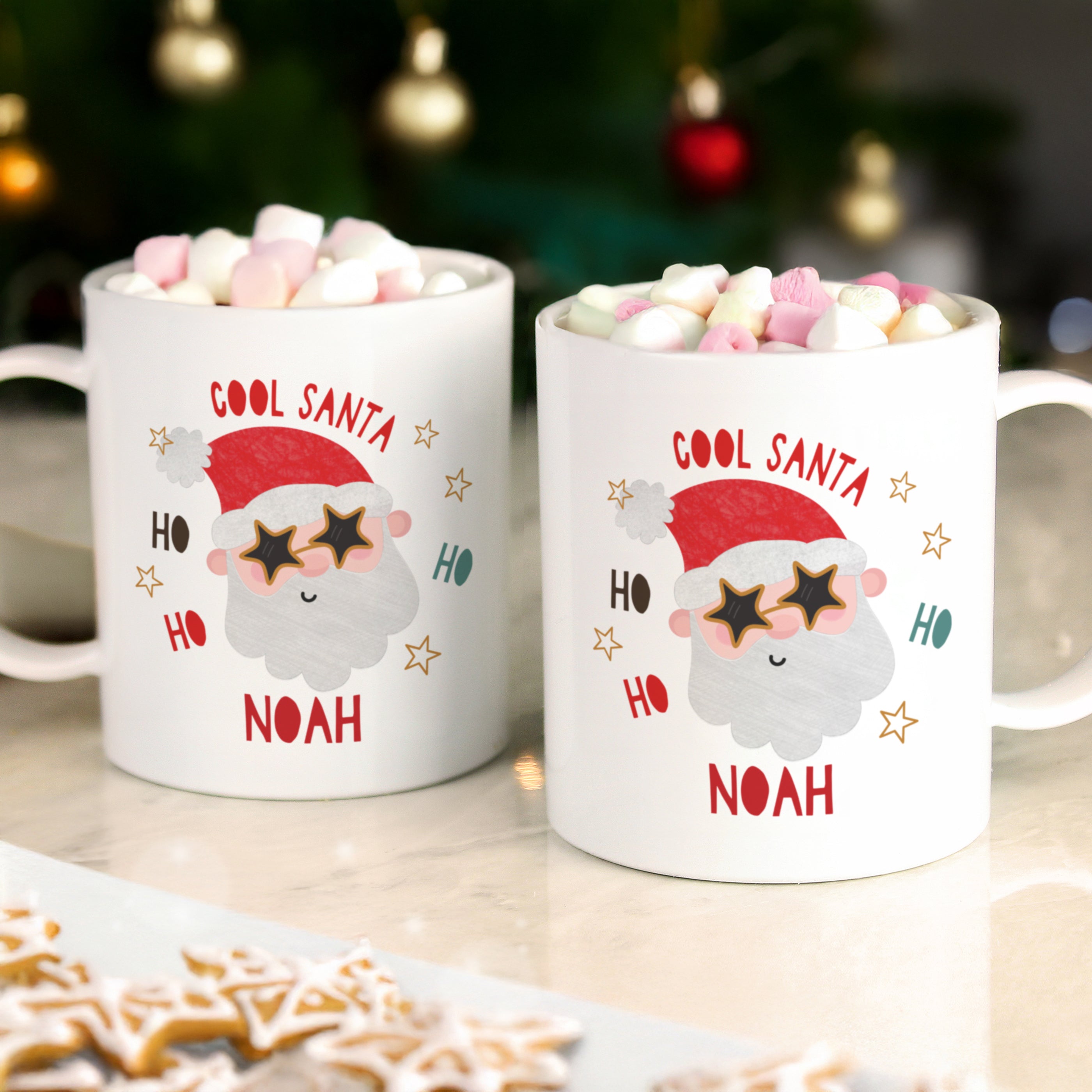 Personalised Cool Santa Plastic Mug