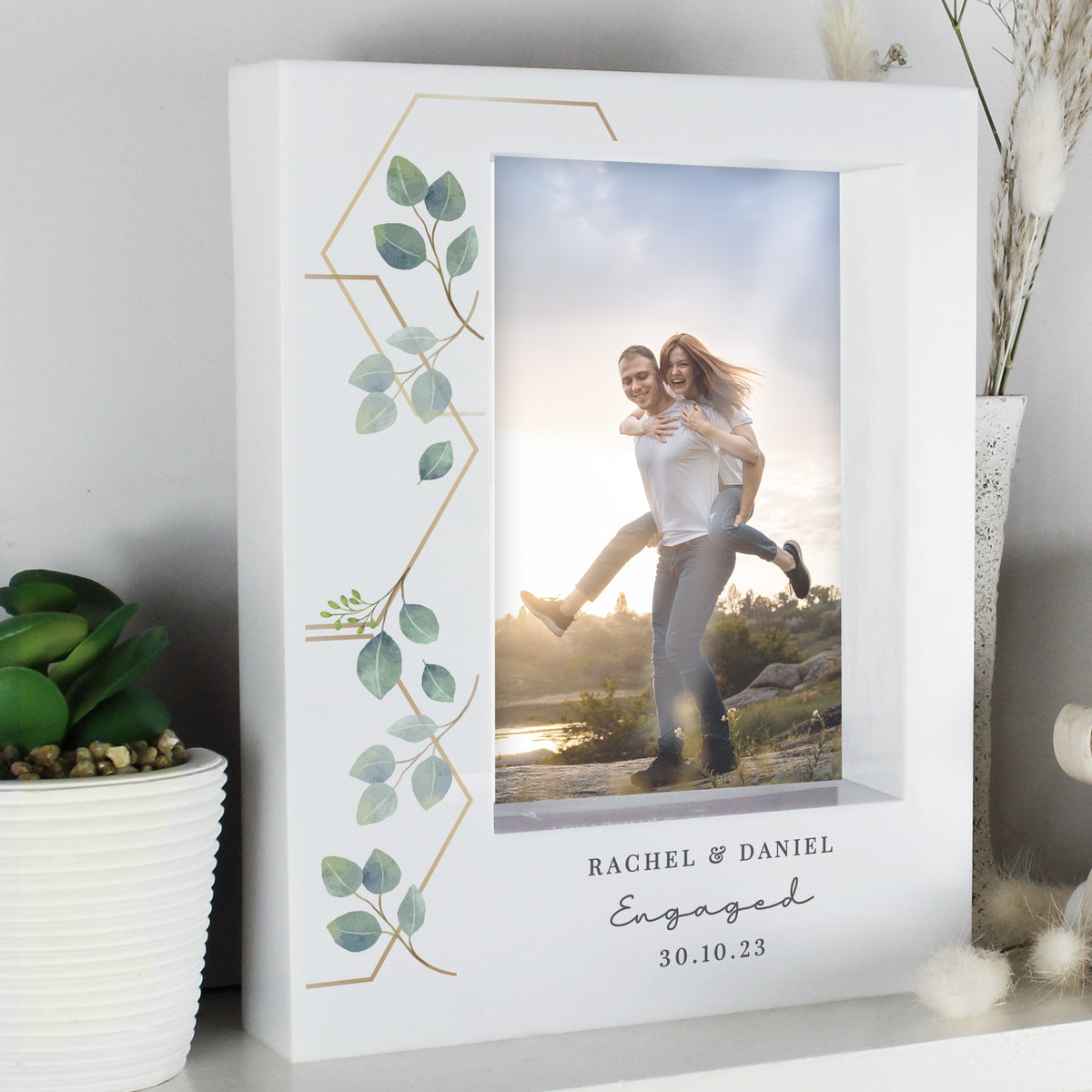 Personalised Botanical 5x7 Box Photo Frame