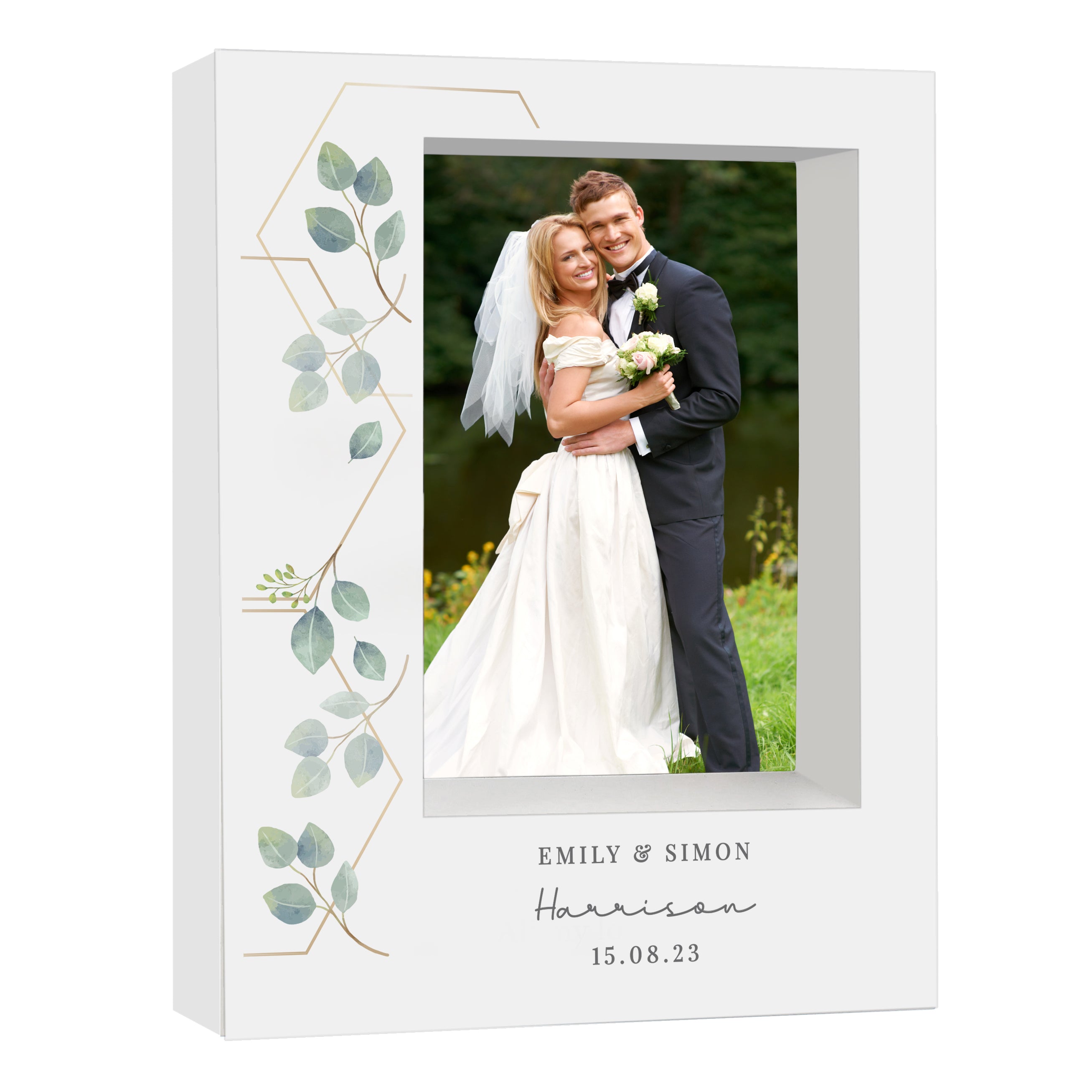 Personalised Botanical 5x7 Box Photo Frame