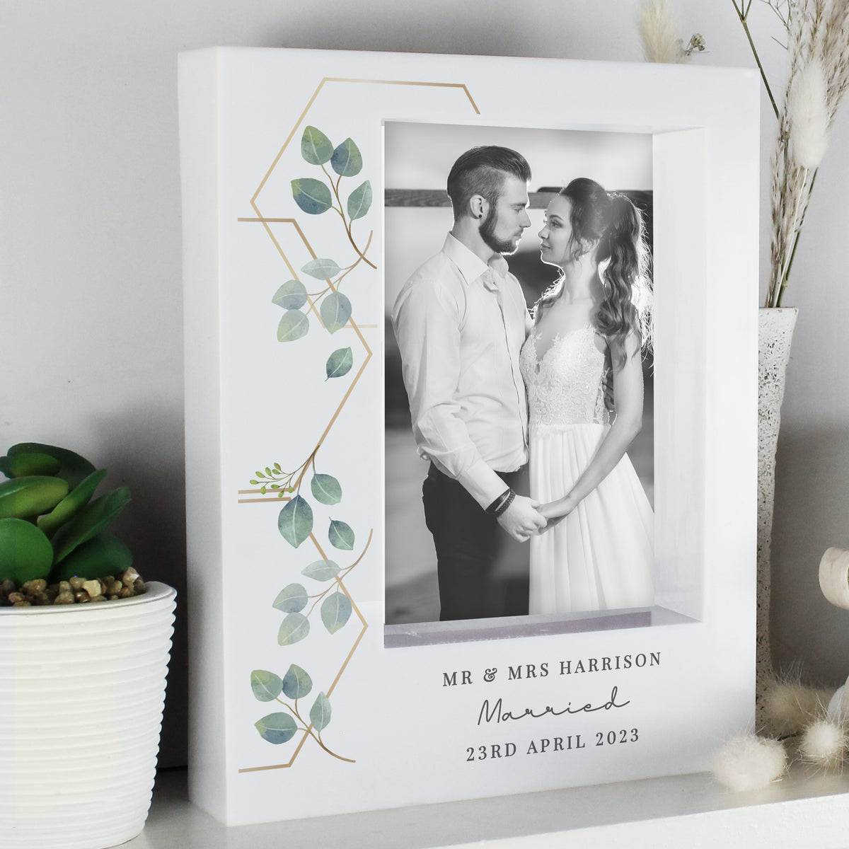 Personalised Botanical 5x7 Box Photo Frame
