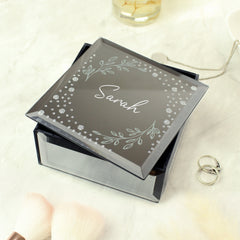 Personalised Botanical Mirrored Trinket Box