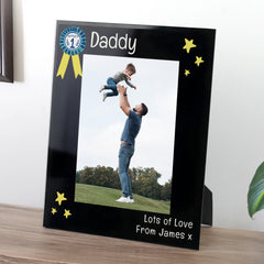 Personalised No.1 Black Glass 5x7 Frame