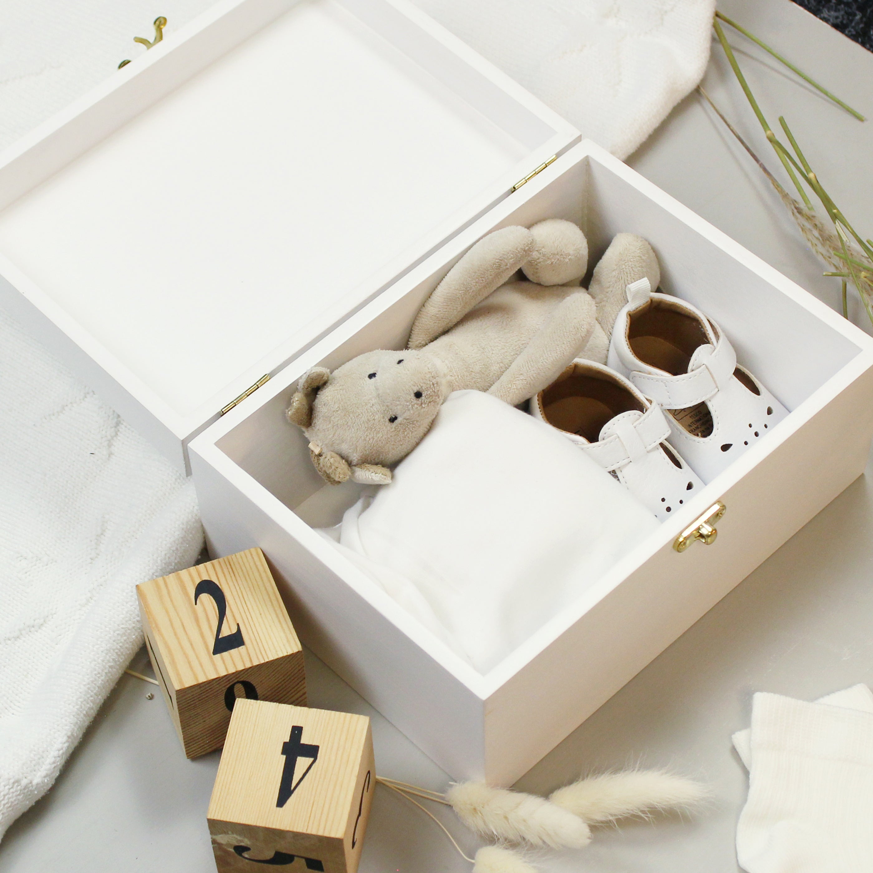 Personalised Swan Lake Ballet White Wooden Keepsake Box