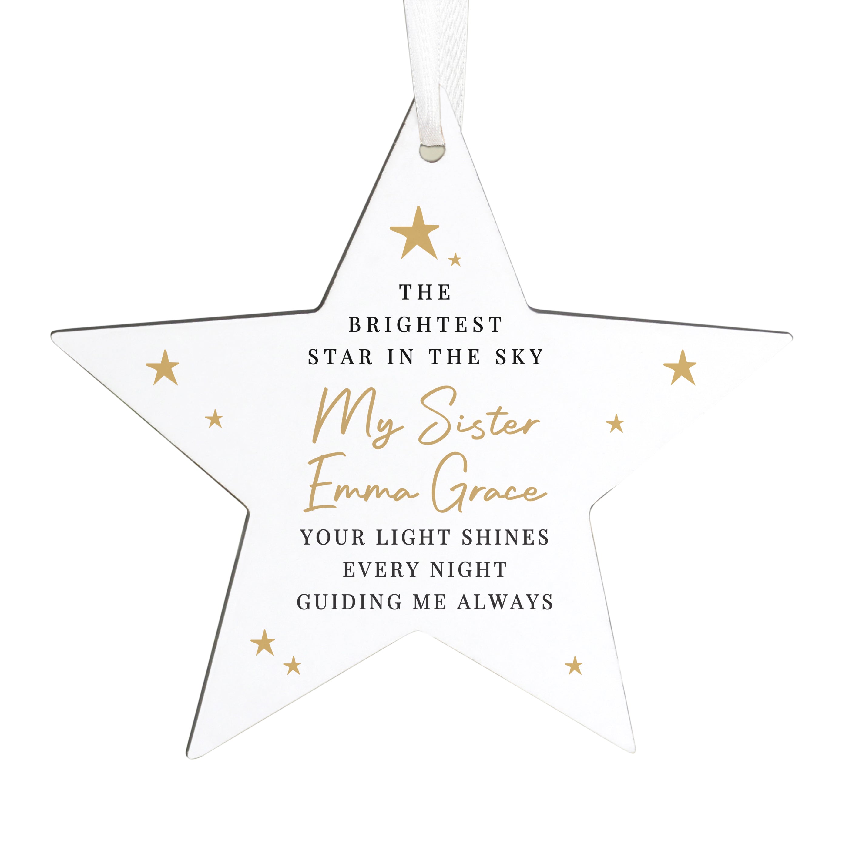 Personalised Christmas Memorial Star Ornament