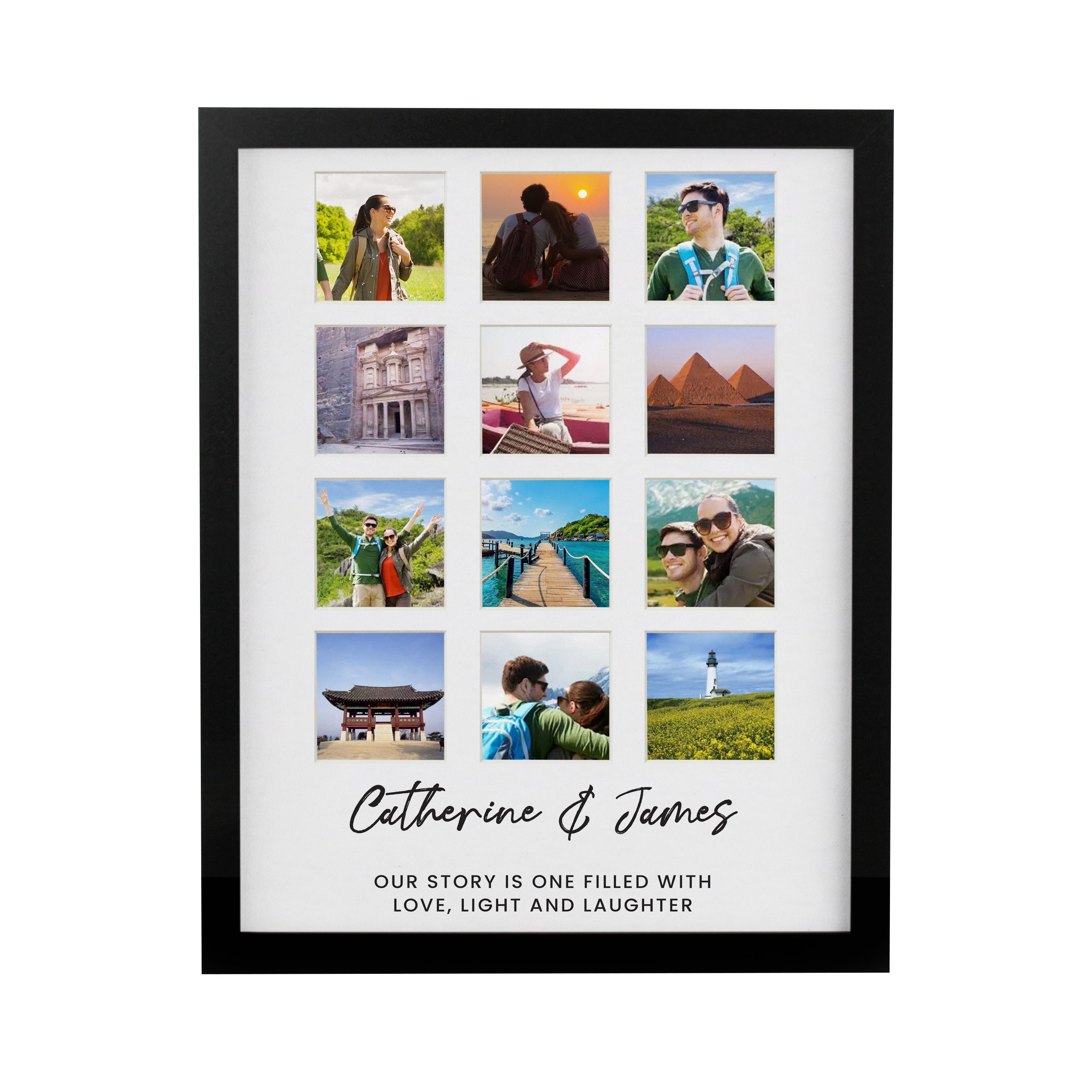 Personalised Black Multi Photo Frame