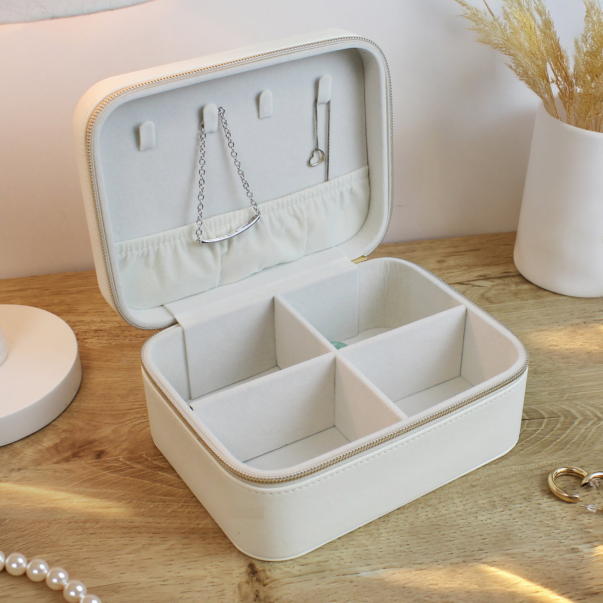 Personalised Bow Leatherette Jewellery Box