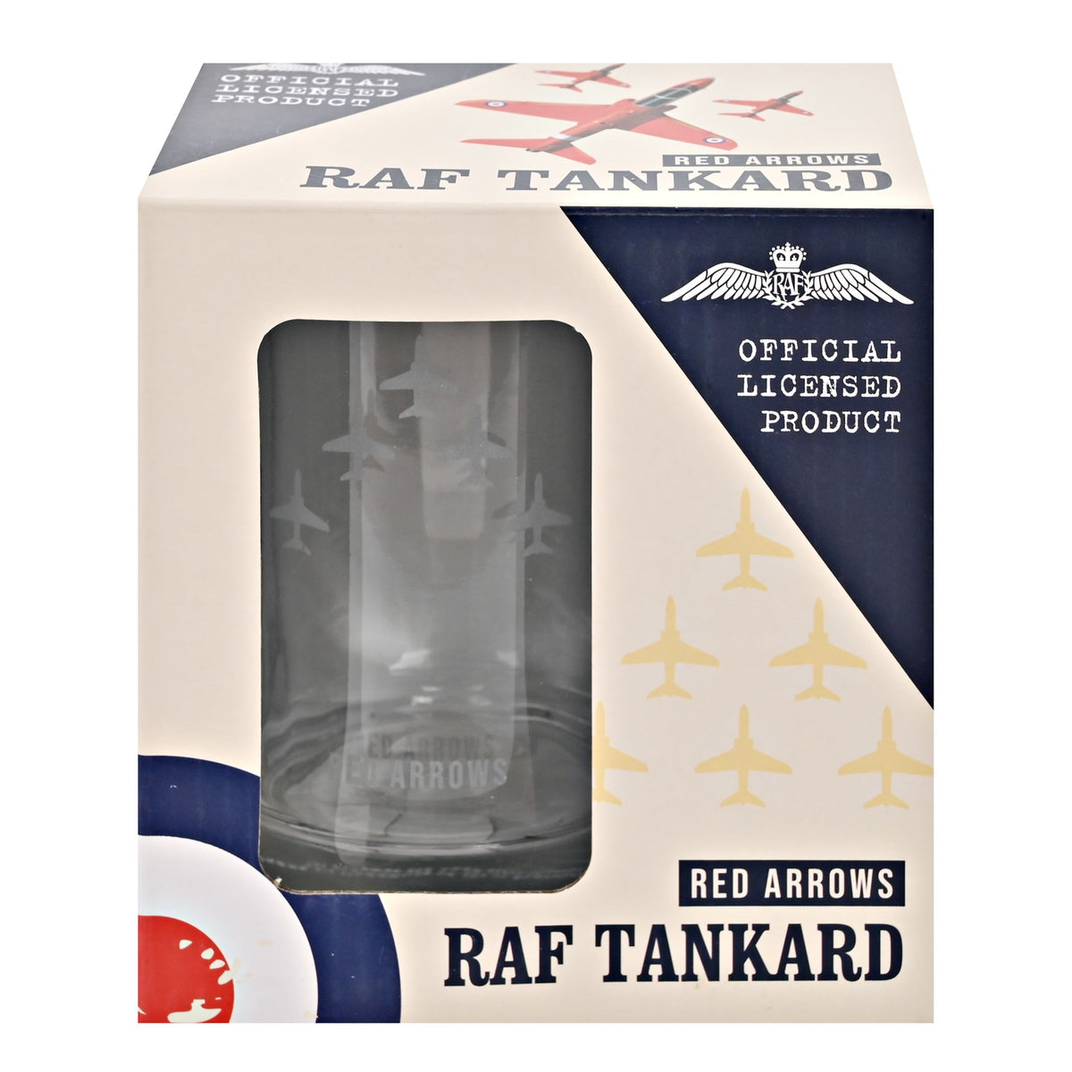 RAF Etched Glass Tankard - Red Arrows