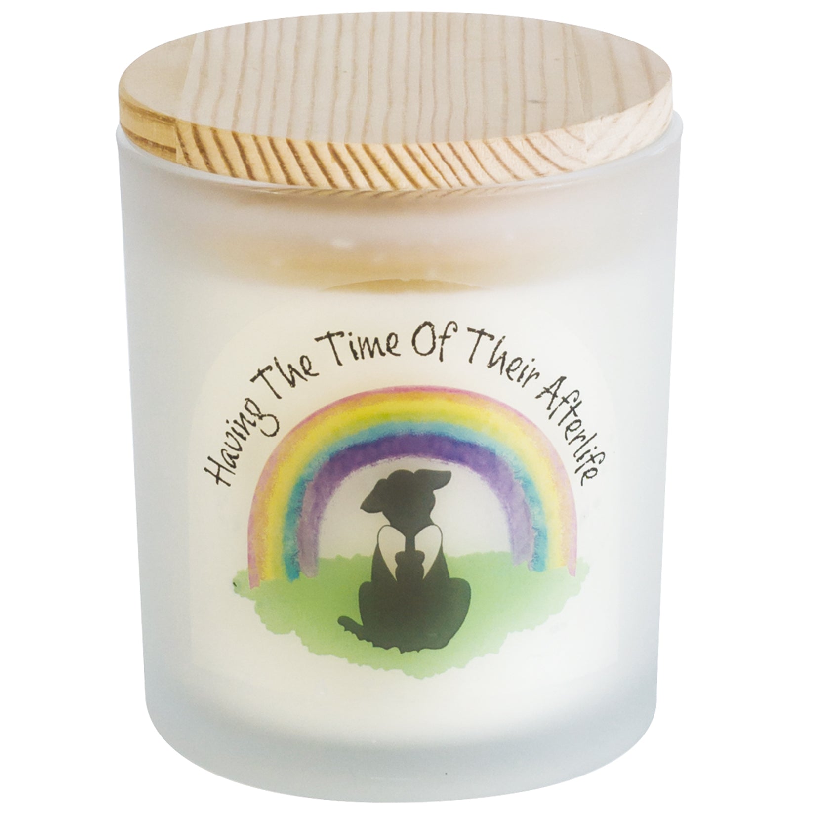 Rainbow Bridge Memorial Dog Candle