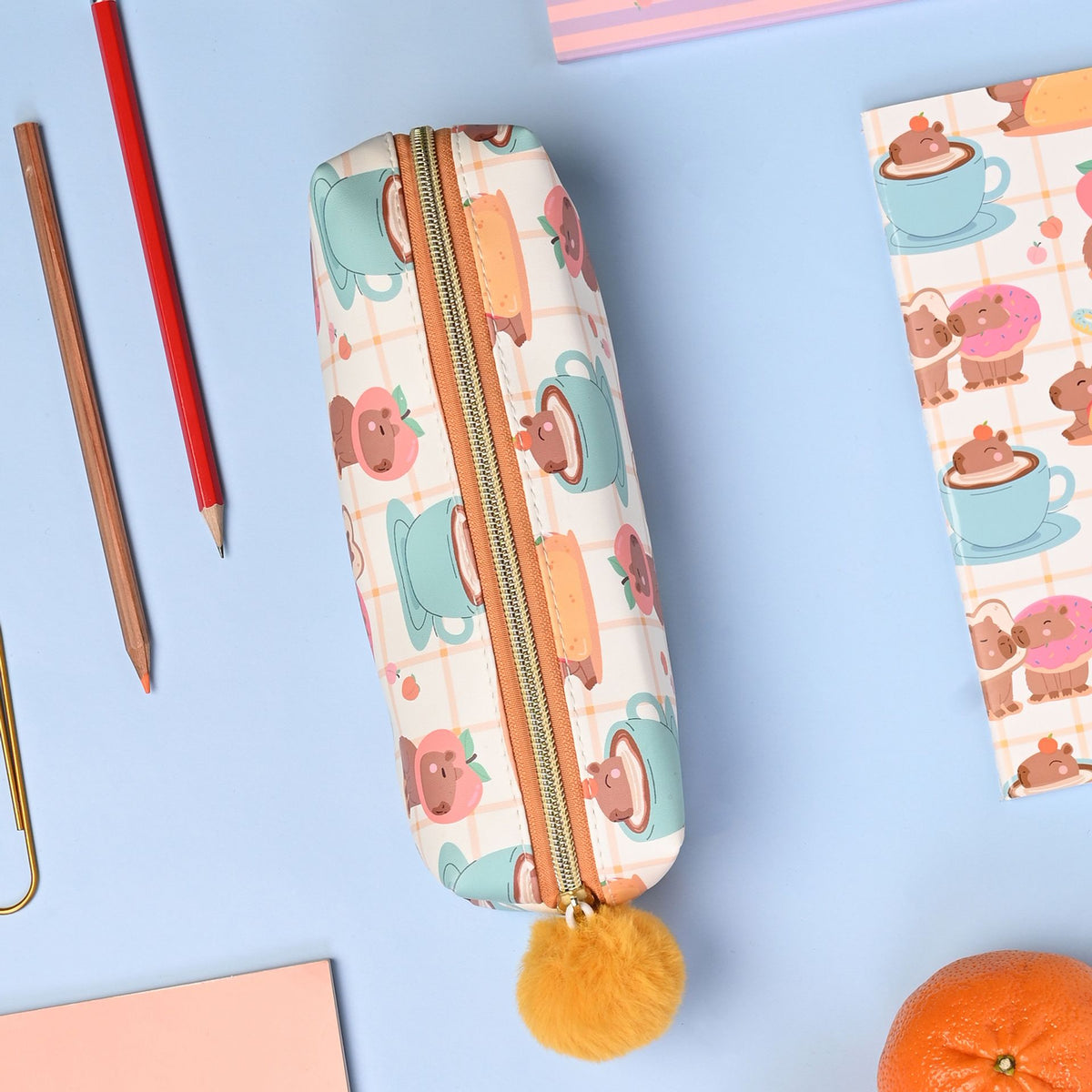 The Feel Good Club Capybara Soft Pencil Case
